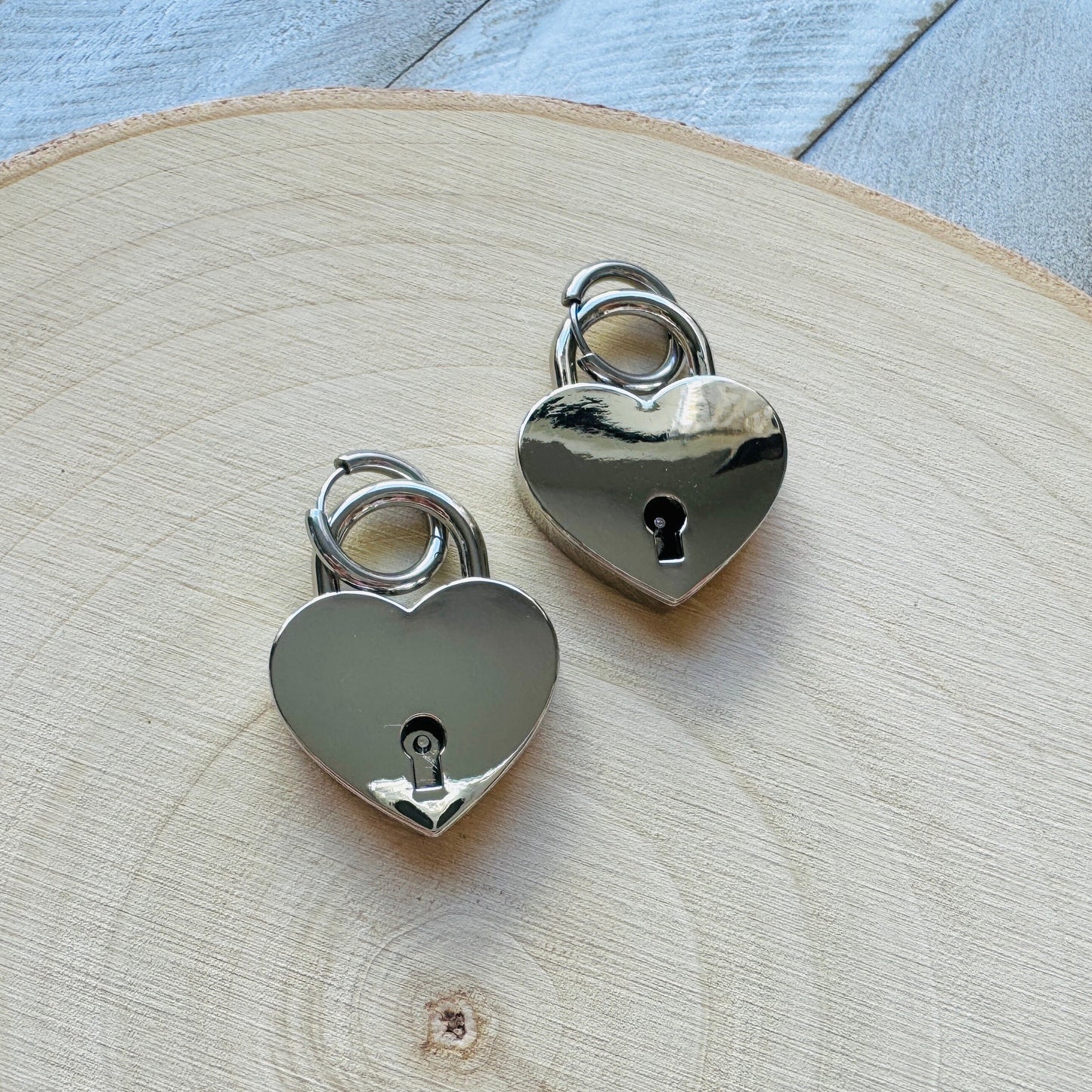 Heart Earrings, Emo Jewelry, Witchy Earrings, Metalhead Gifts, Goth Earrings, Teen Girl Jewelry, Punk Gifts, Unique Birthday Gift Girl