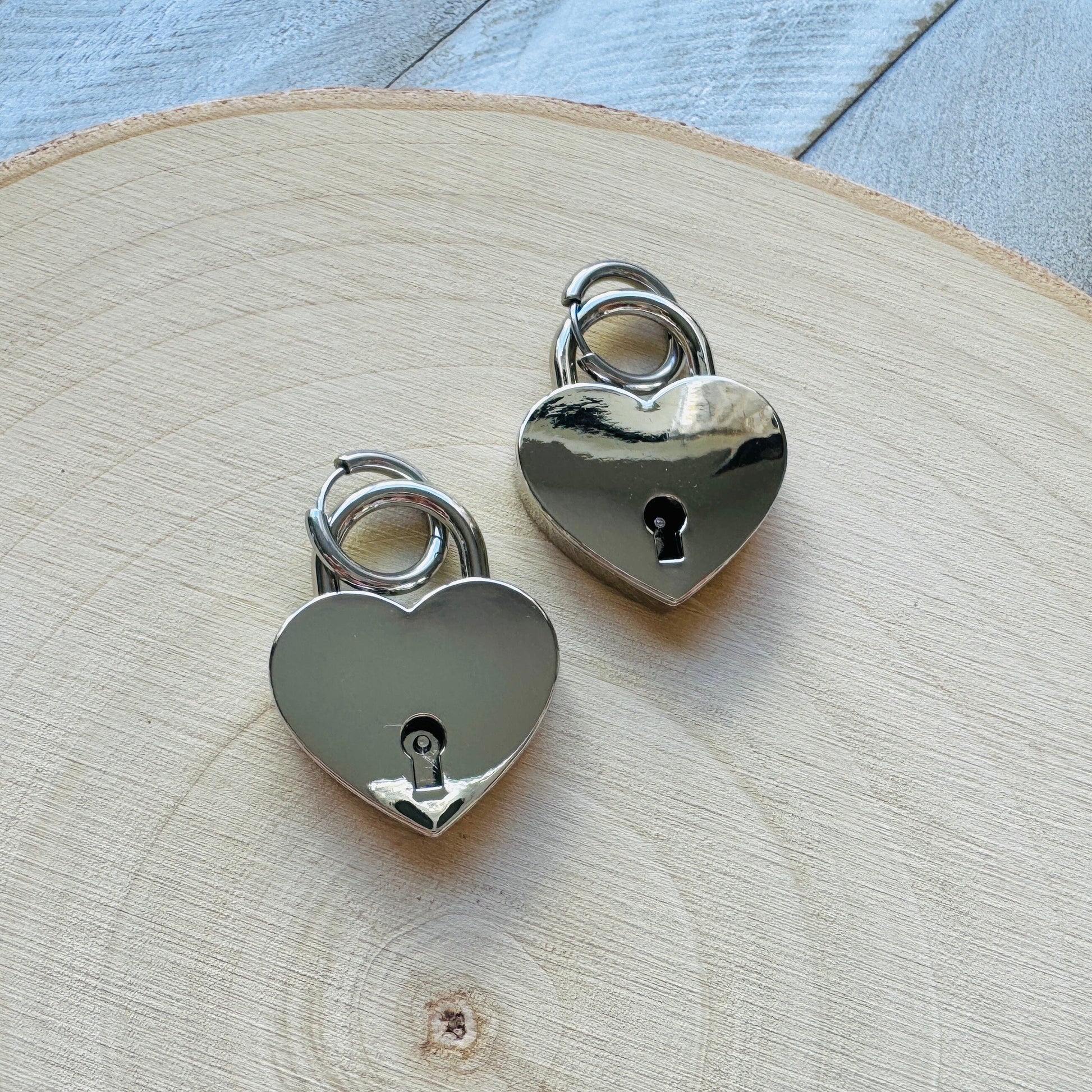 Heart Earrings, Emo Jewelry, Witchy Earrings, Metalhead Gifts, Goth Earrings, Teen Girl Jewelry, Punk Gifts, Unique Birthday Gift Girl