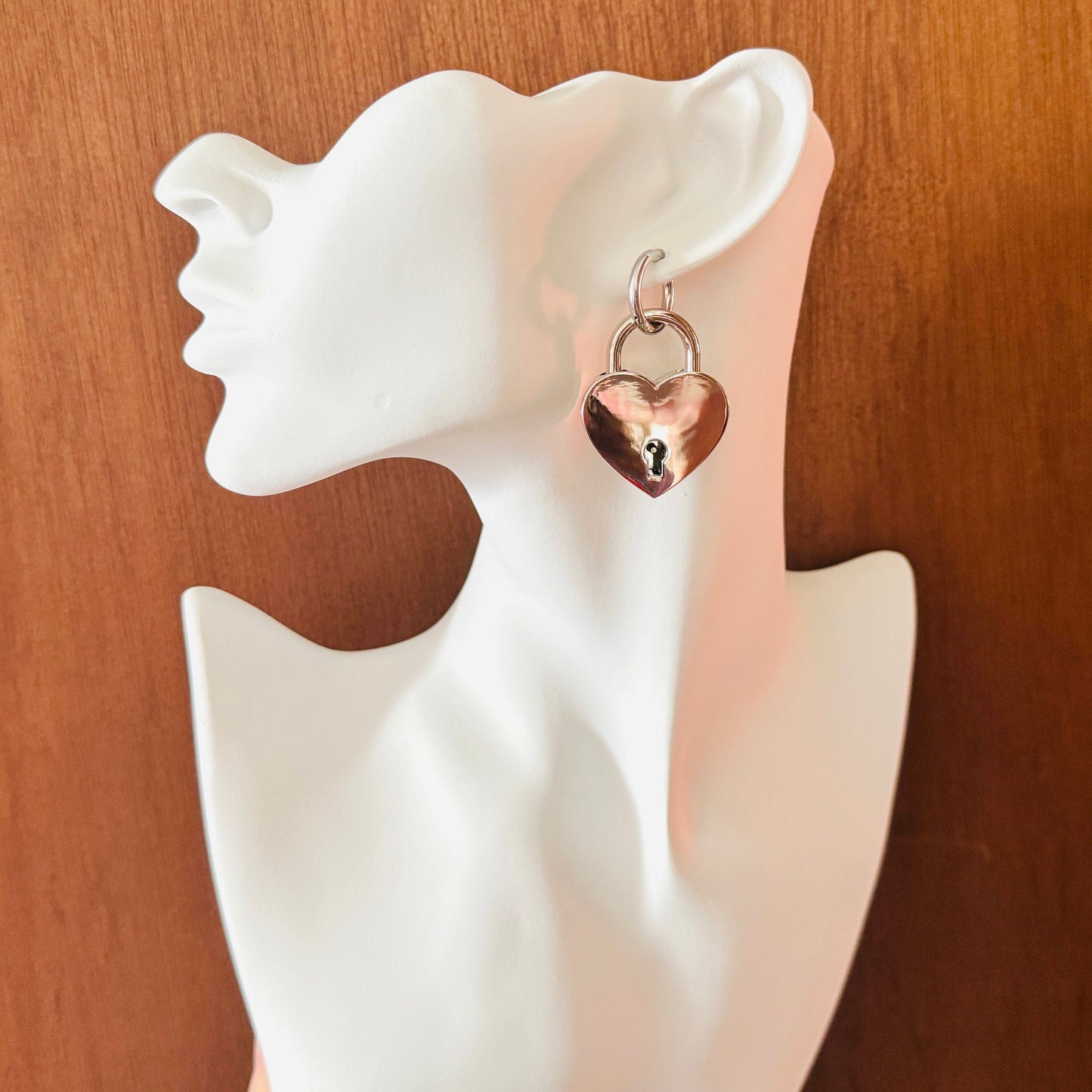 Heart Earrings, Emo Jewelry, Witchy Earrings, Metalhead Gifts, Goth Earrings, Teen Girl Jewelry, Punk Gifts, Unique Birthday Gift Girl
