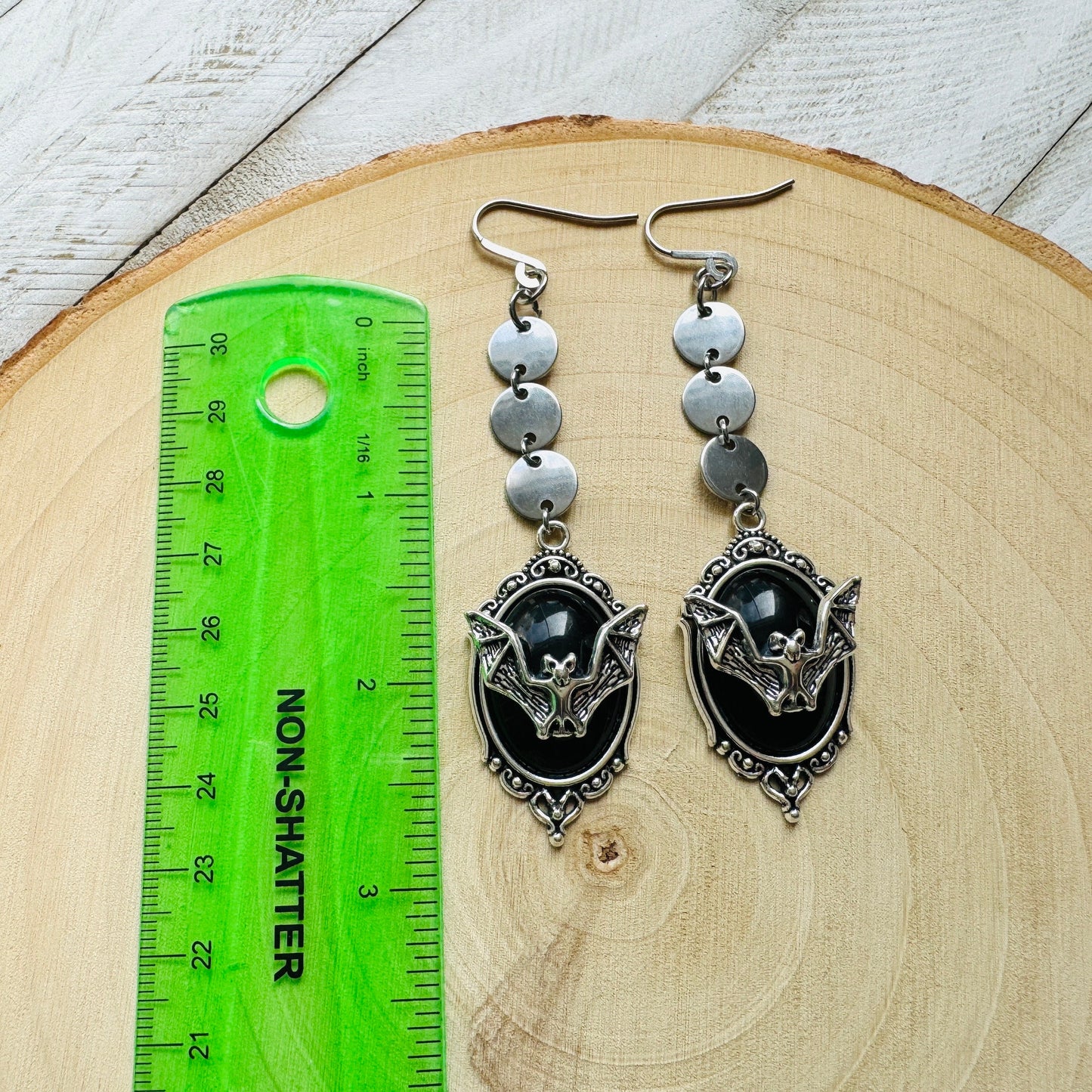 Bat Earrings, Punk Earrings, Emo Jewelry, Witchy Earrings, Goth Earrings Men, Mothers Day Gift from Daughter, Cute Gifts For Friend, Silver