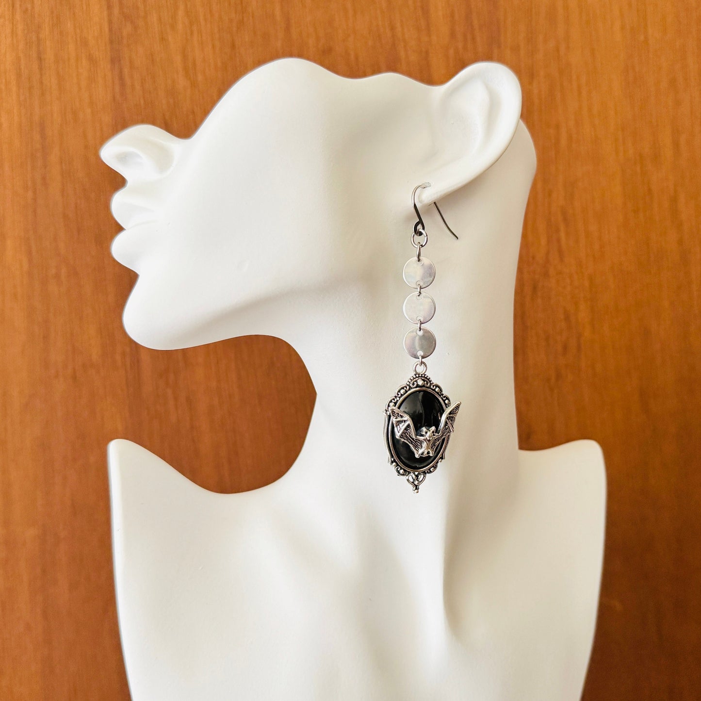 Bat Earrings, Punk Earrings, Emo Jewelry, Witchy Earrings, Goth Earrings Men, Mothers Day Gift from Daughter, Cute Gifts For Friend, Silver