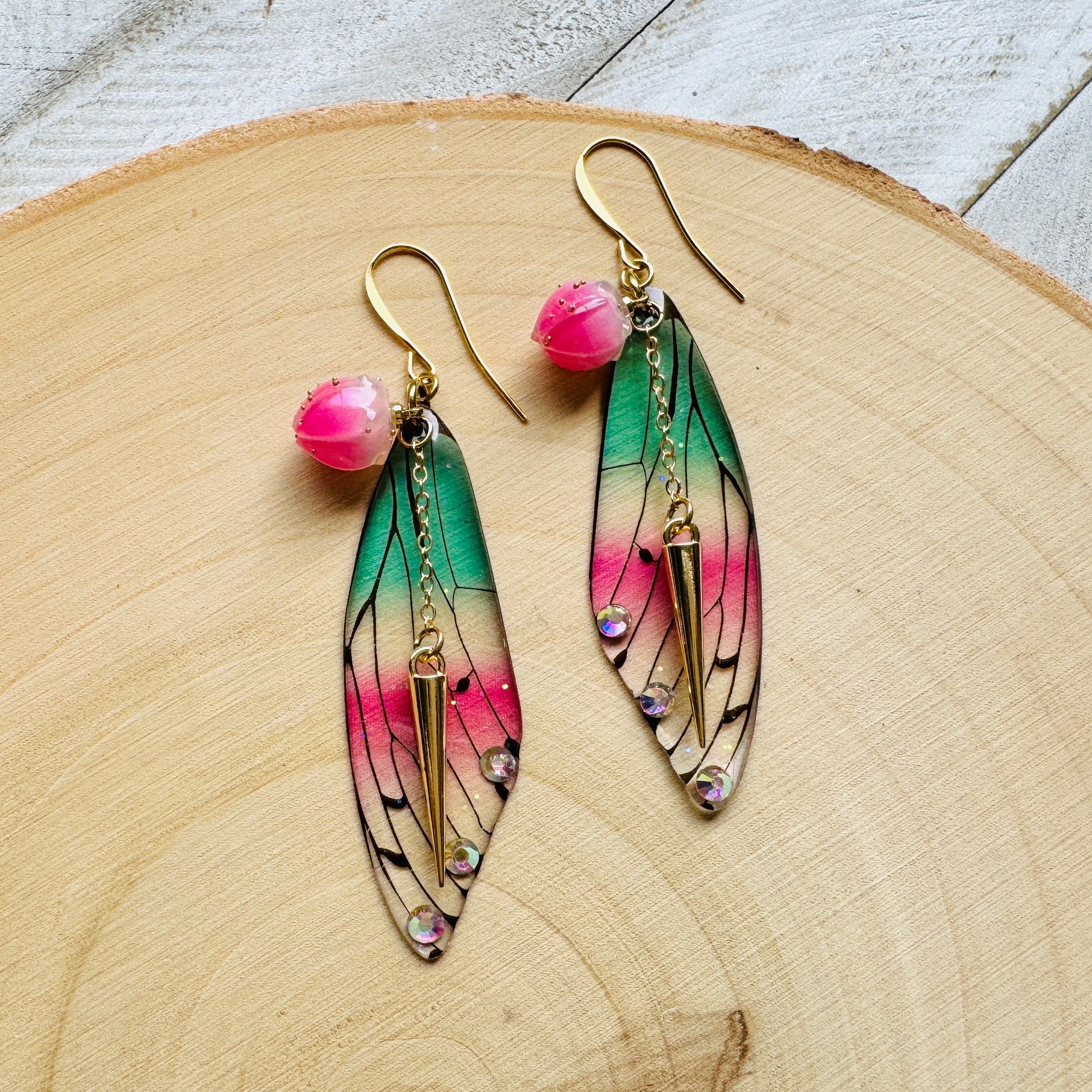 Butterfly Wing Earrings, Fairy Wing Jewelry, Punk Earrings, Witchy Earrings, Goth Birthday Gift, Trendy Jewelry, Mothers Day Gift for Sister