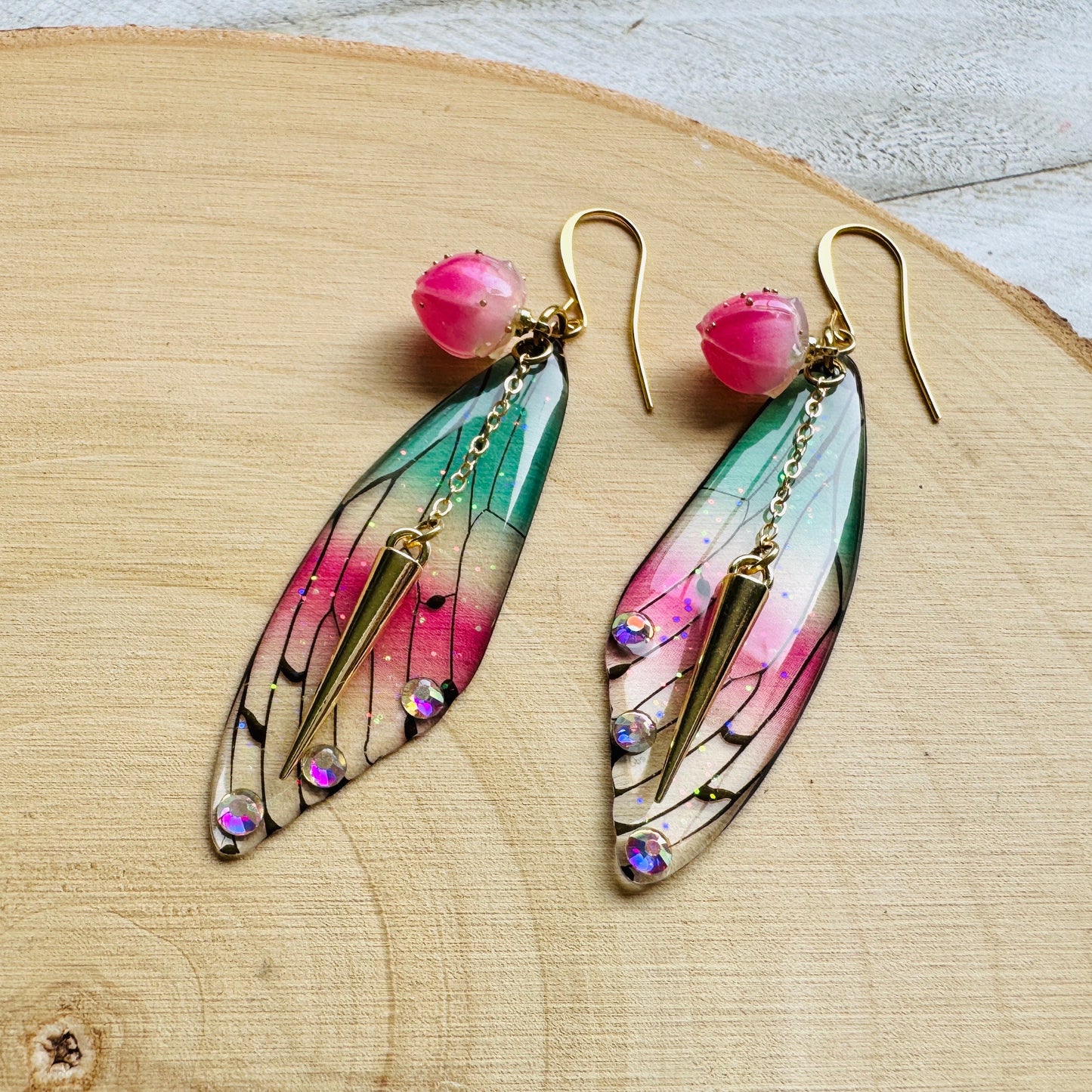 Butterfly Wing Earrings, Fairy Wing Jewelry, Punk Earrings, Witchy Earrings, Goth Birthday Gift, Trendy Jewelry, Mothers Day Gift for Sister