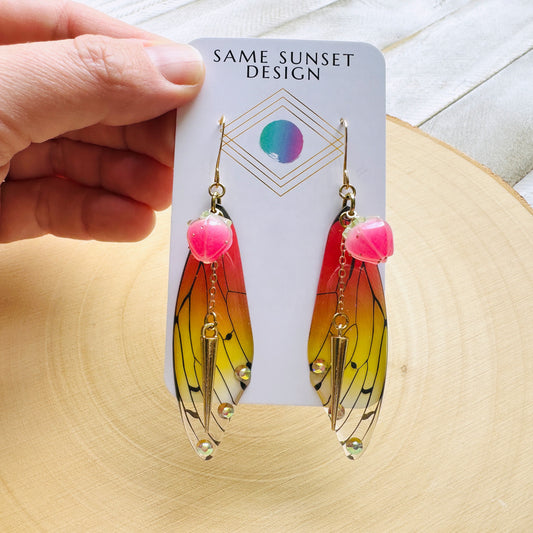 Butterfly Wing Earrings, Fairy Wing Jewelry, Punk Earrings, Witchy Earrings, Goth Earrings, Trendy Jewelry, Mothers Day Gift for Sister