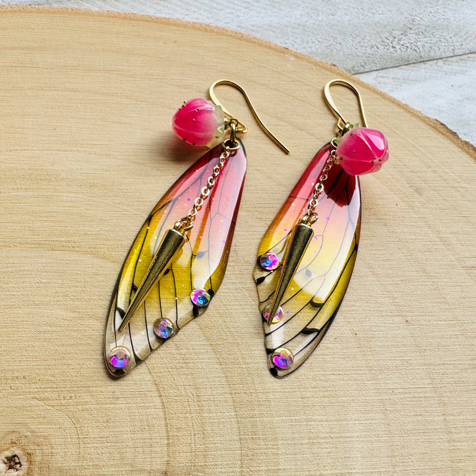 Butterfly Wing Earrings, Fairy Wing Jewelry, Punk Earrings, Witchy Earrings, Goth Earrings, Trendy Jewelry, Mothers Day Gift for Sister