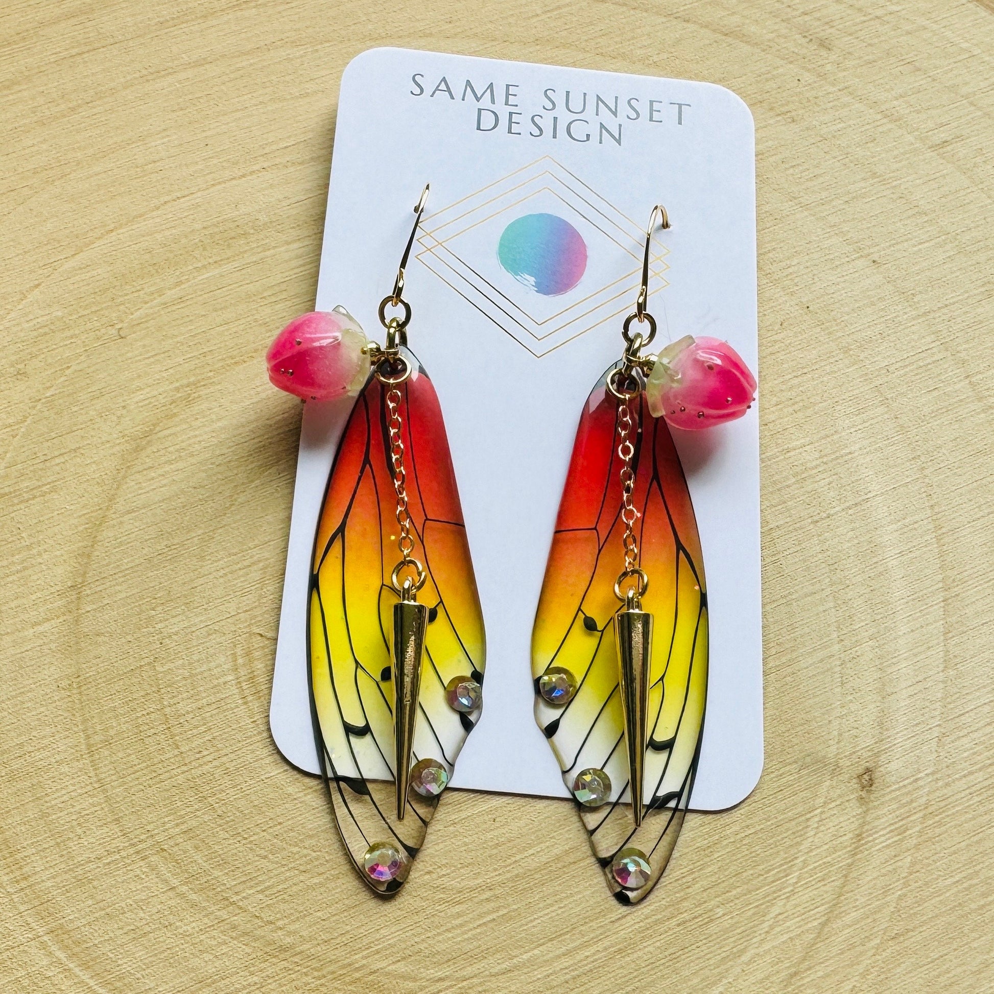 Butterfly Wing Earrings, Fairy Wing Jewelry, Punk Earrings, Witchy Earrings, Goth Earrings, Trendy Jewelry, Mothers Day Gift for Sister