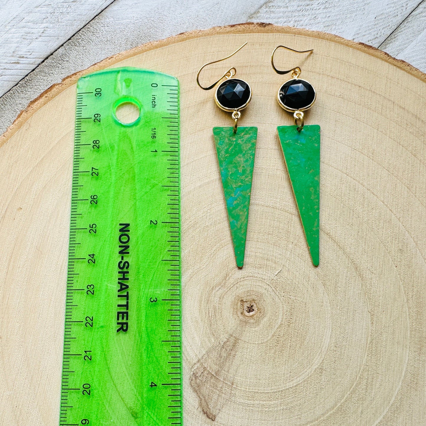 Onyx Earrings, Green Earrings, Western Earrings Dangle, Witchy Earrings, Celestial Earrings, Unique Birthday Gift for Best Friend, Boho Chic