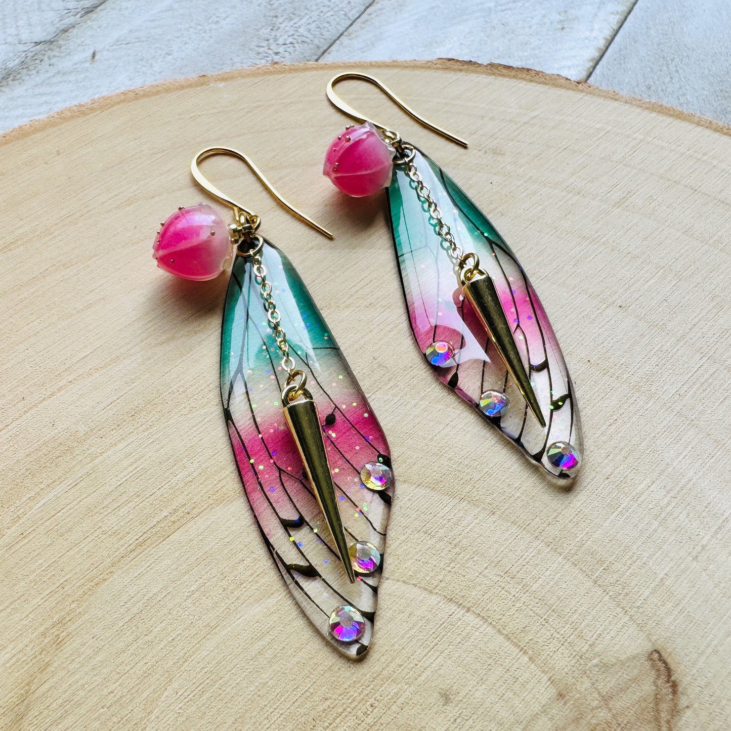 Butterfly Wing Earrings, Fairy Wing Jewelry, Punk Earrings, Witchy Earrings, Goth Birthday Gift, Trendy Jewelry, Mothers Day Gift for Sister