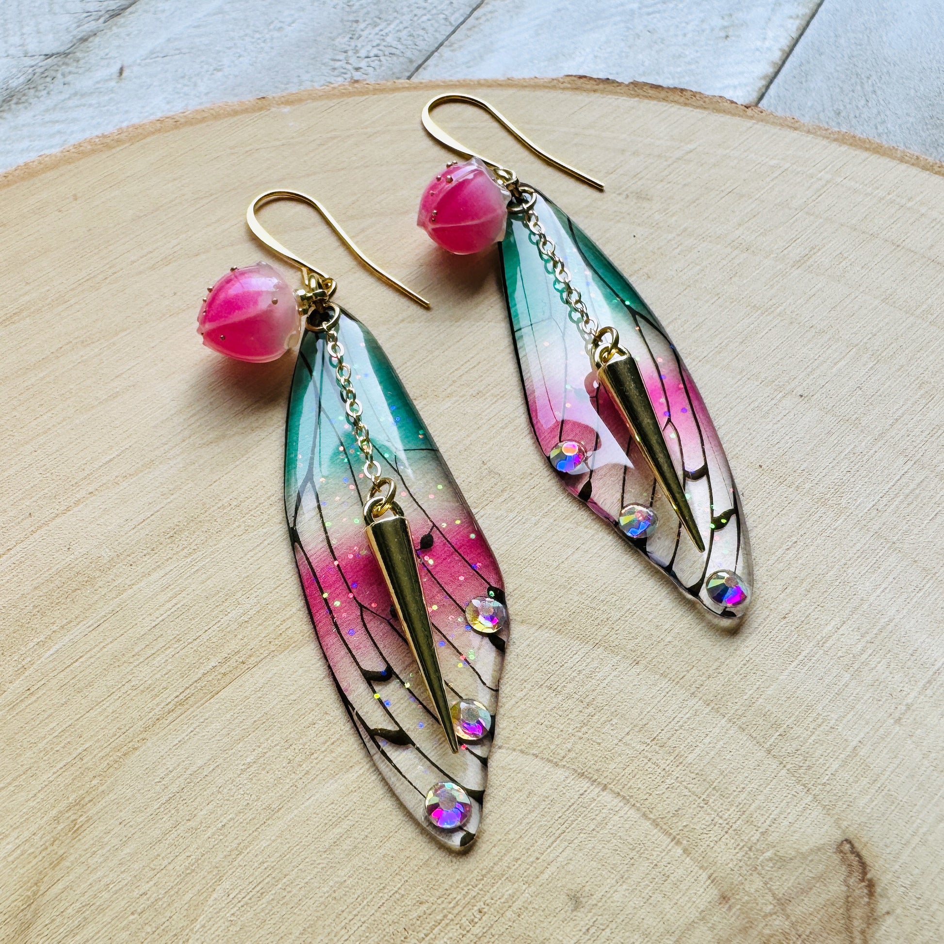 Butterfly Wing Earrings, Fairy Wing Jewelry, Punk Earrings, Witchy Earrings, Goth Birthday Gift, Trendy Jewelry, Mothers Day Gift for Sister