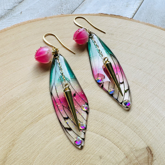 Butterfly Wing Earrings, Fairy Wing Jewelry, Punk Earrings, Witchy Earrings, Goth Birthday Gift, Trendy Jewelry, Mothers Day Gift for Sister
