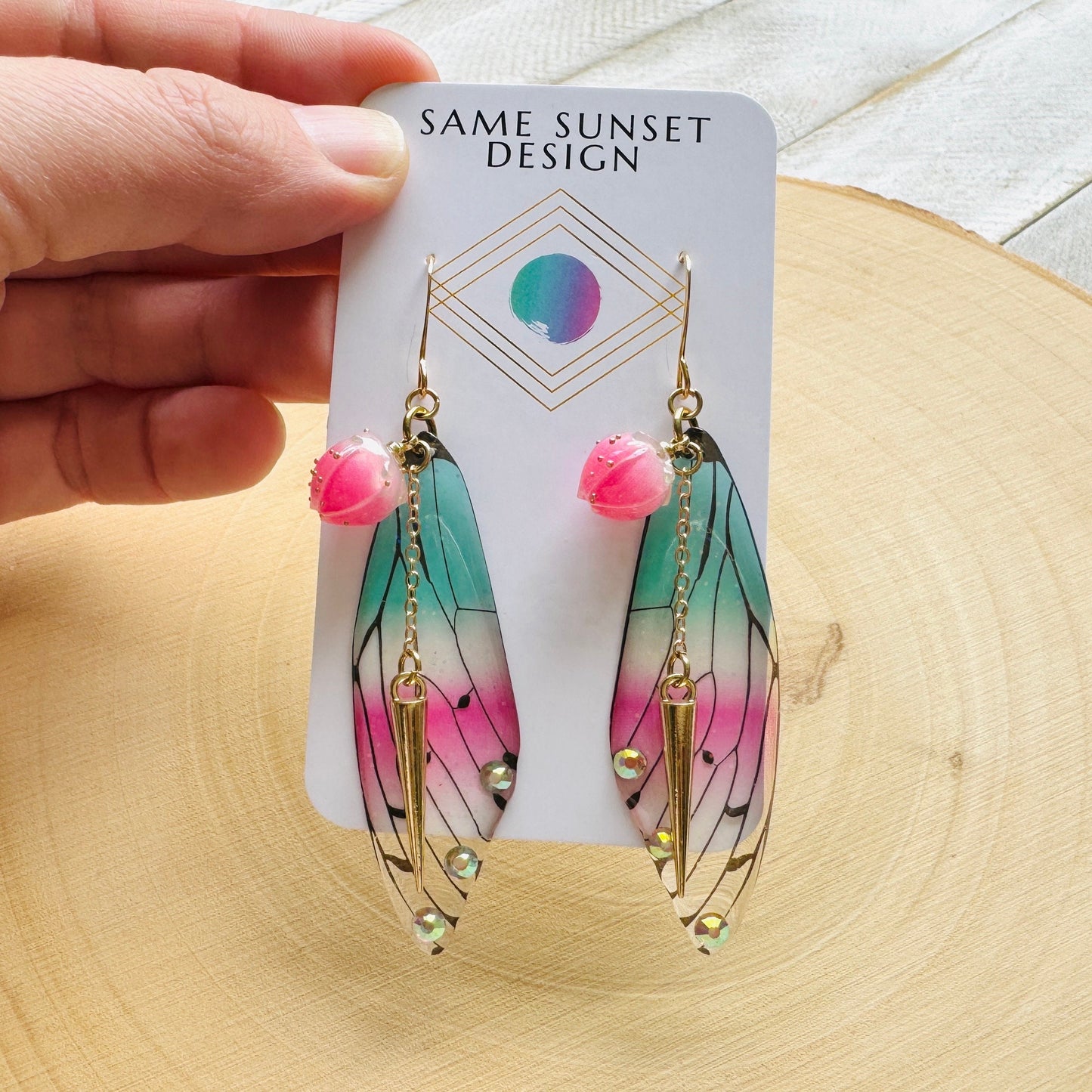 Butterfly Wing Earrings, Fairy Wing Jewelry, Punk Earrings, Witchy Earrings, Goth Birthday Gift, Trendy Jewelry, Mothers Day Gift for Sister