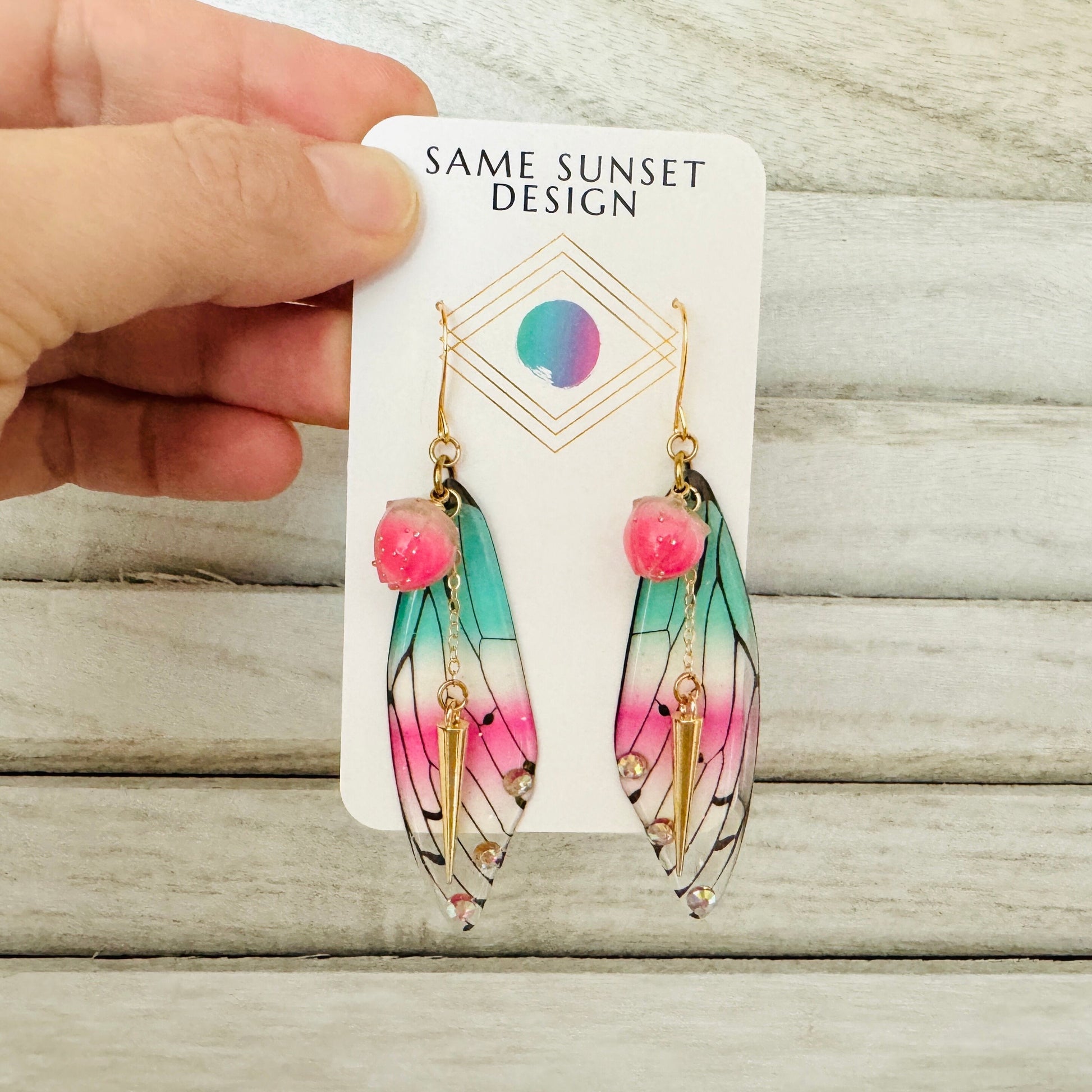 Butterfly Wing Earrings, Fairy Wing Jewelry, Punk Earrings, Witchy Earrings, Goth Birthday Gift, Trendy Jewelry, Mothers Day Gift for Sister