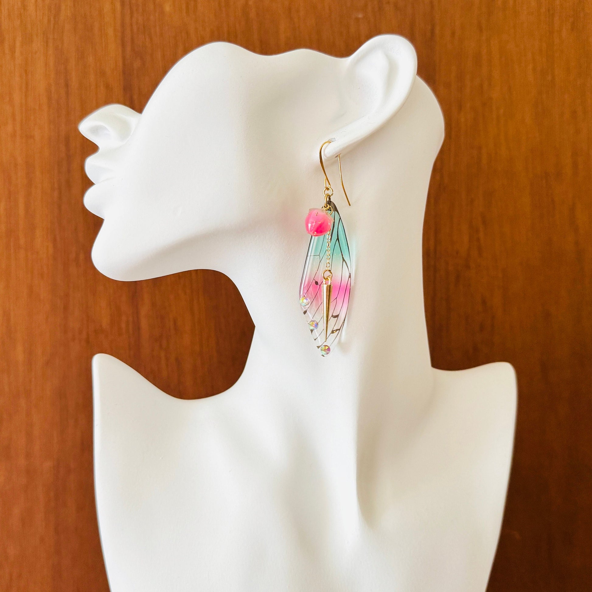 Butterfly Wing Earrings, Fairy Wing Jewelry, Punk Earrings, Witchy Earrings, Goth Birthday Gift, Trendy Jewelry, Mothers Day Gift for Sister