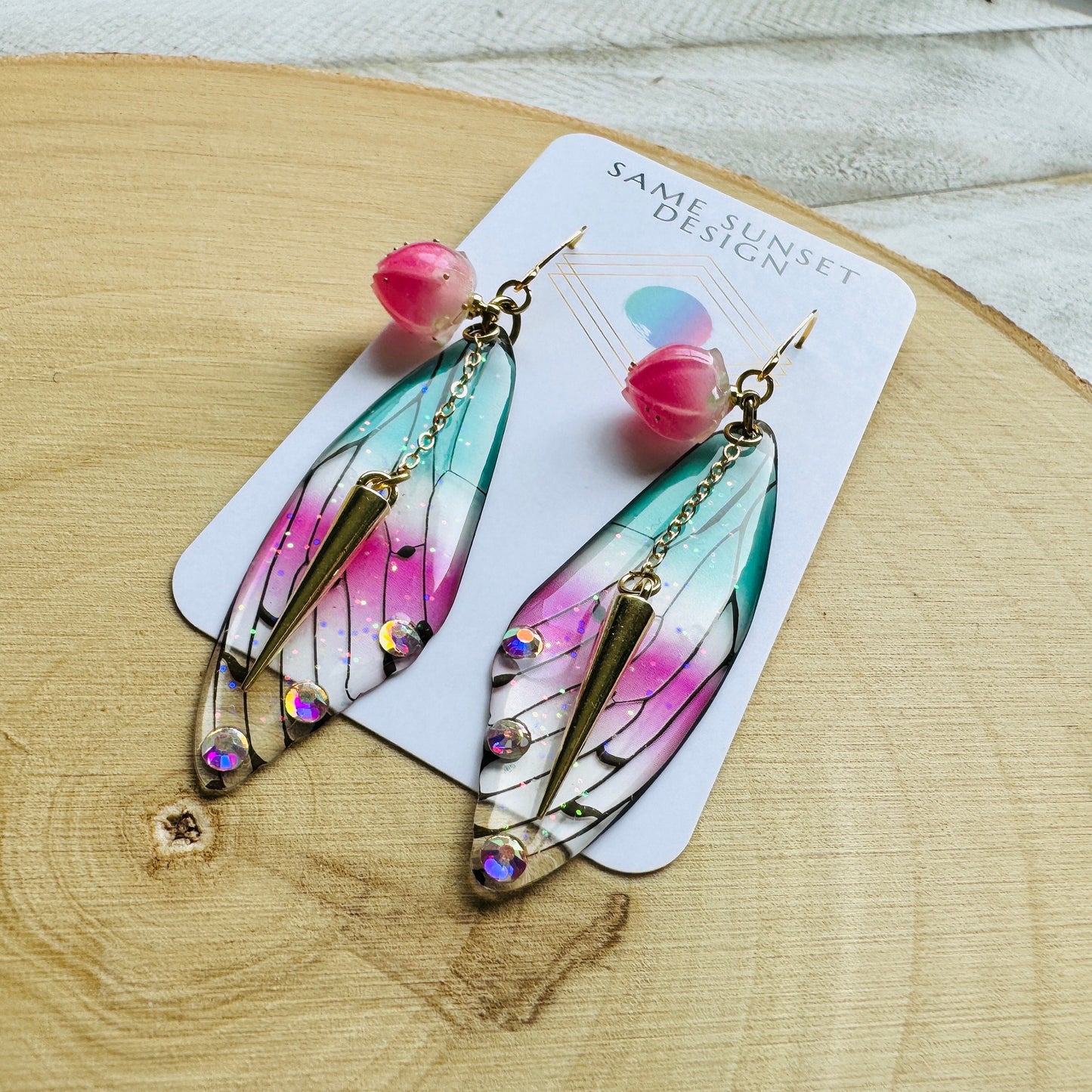Butterfly Wing Earrings, Fairy Wing Jewelry, Punk Earrings, Witchy Earrings, Goth Birthday Gift, Trendy Jewelry, Mothers Day Gift for Sister