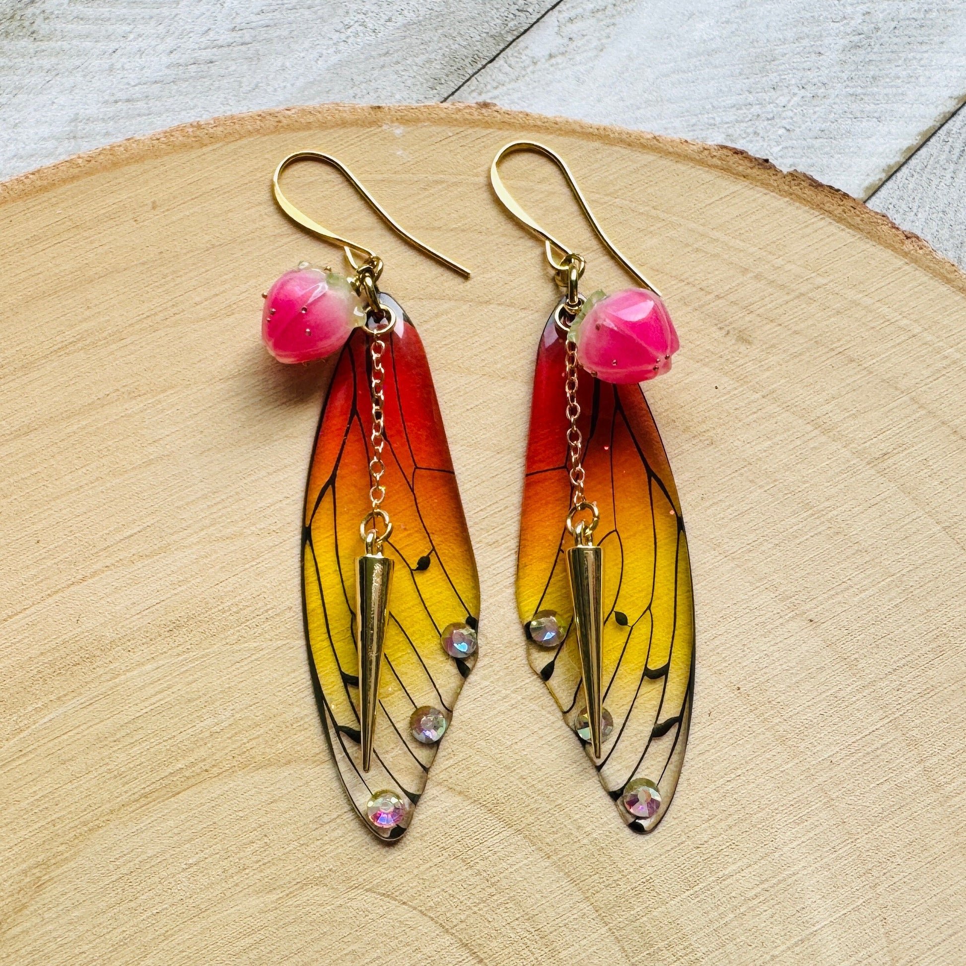 Butterfly Wing Earrings, Fairy Wing Jewelry, Punk Earrings, Witchy Earrings, Goth Earrings, Trendy Jewelry, Mothers Day Gift for Sister