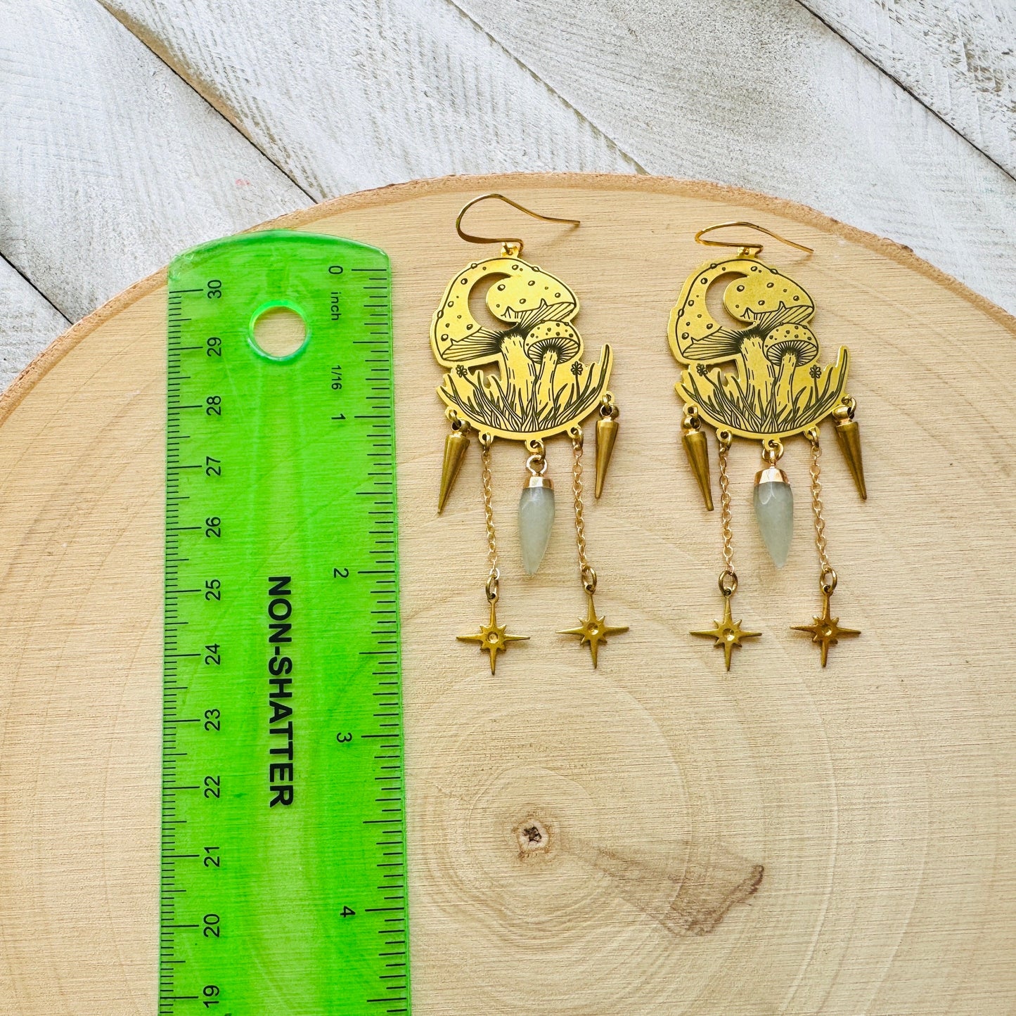 Mushroom Earrings, Aventurine Earrings, Witchy Earrings, Cottagecore Earrings, Unique Gifts for Women Birthday, Mothers Day Gift for Sister