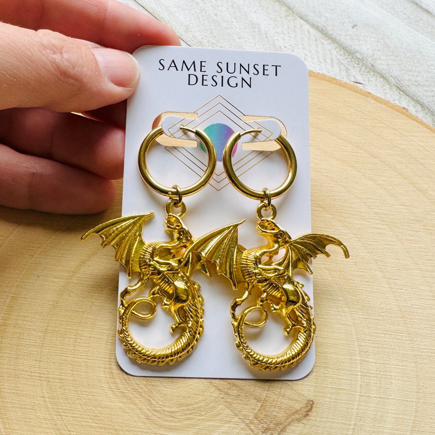 Dragon Earrings, Witchy Earrings Dangle, Huggie Hoops, Dragon Lover Gift, Teen Girl Gifts, Goth Punk Alternative Witchy Jewelry, Punk Gift