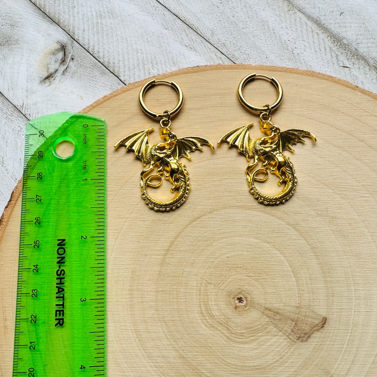 Dragon Earrings, Witchy Earrings Dangle, Huggie Hoops, Dragon Lover Gift, Teen Girl Gifts, Goth Punk Alternative Witchy Jewelry, Punk Gift