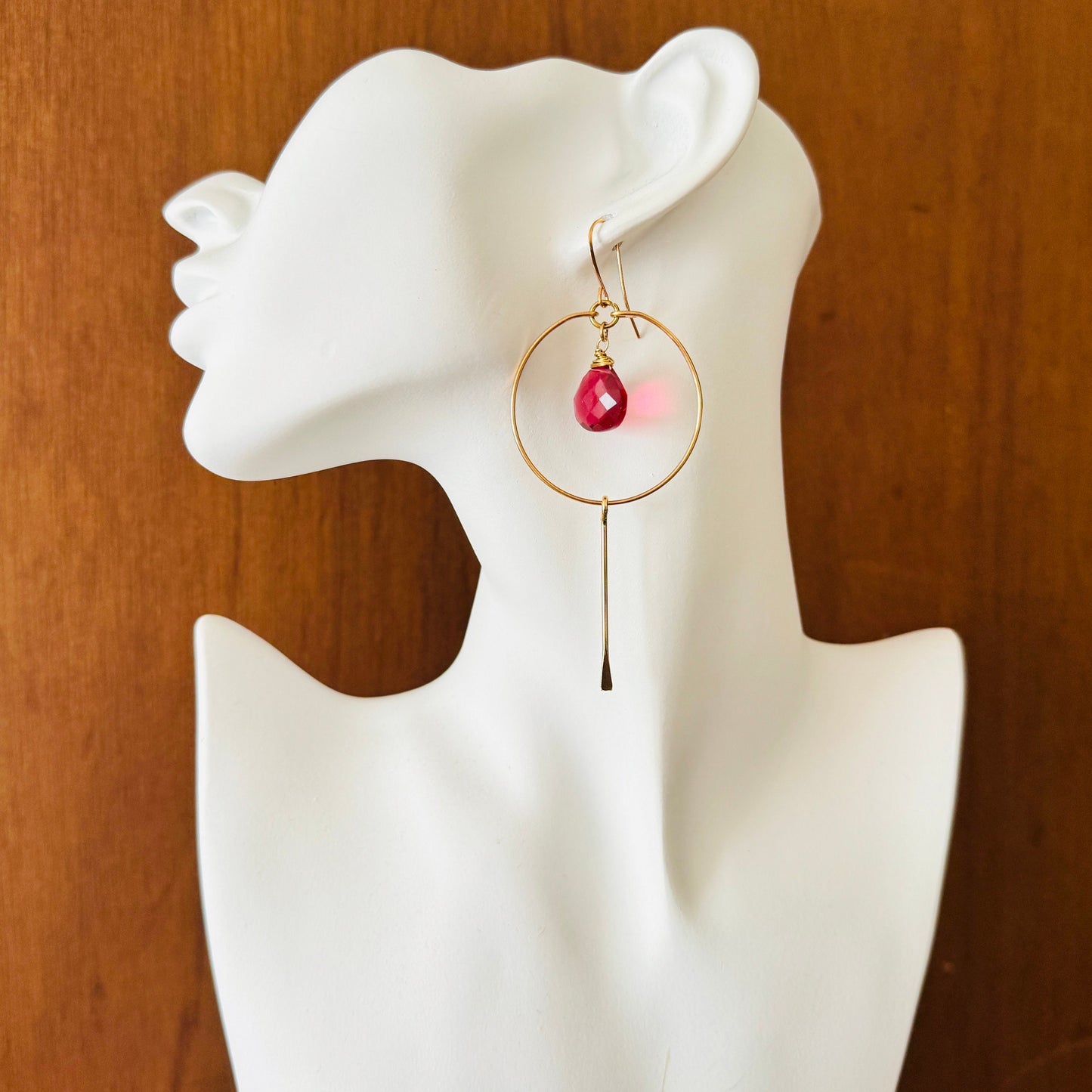 Pink Tourmaline Earrings, Western Earrings Gold, Statement Earrings Boho, Wedding Jewelry for Brides, Unique Gifts for Women Birthday