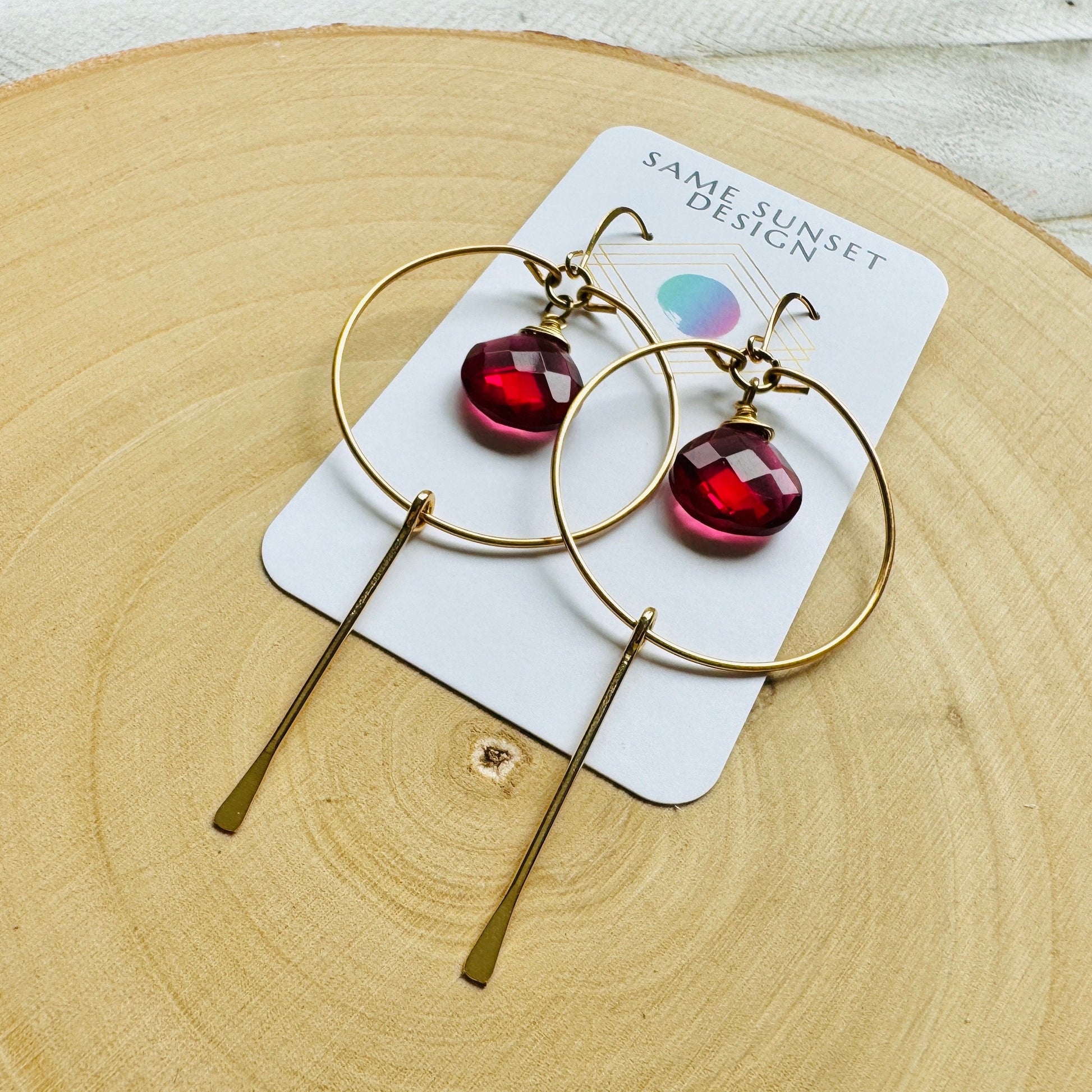 Pink Tourmaline Earrings, Western Earrings Gold, Statement Earrings Boho, Wedding Jewelry for Brides, Unique Gifts for Women Birthday