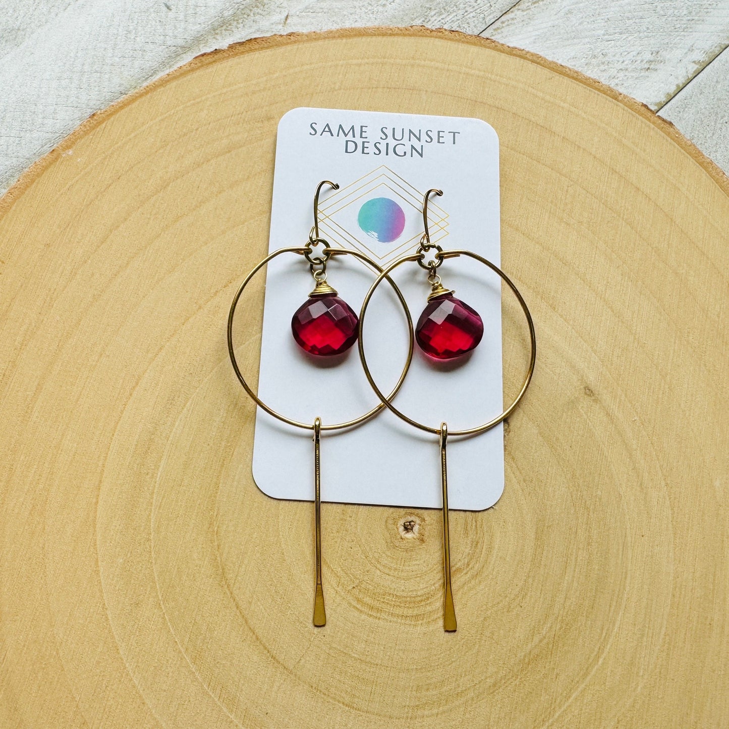 Pink Tourmaline Earrings, Western Earrings Gold, Statement Earrings Boho, Wedding Jewelry for Brides, Unique Gifts for Women Birthday