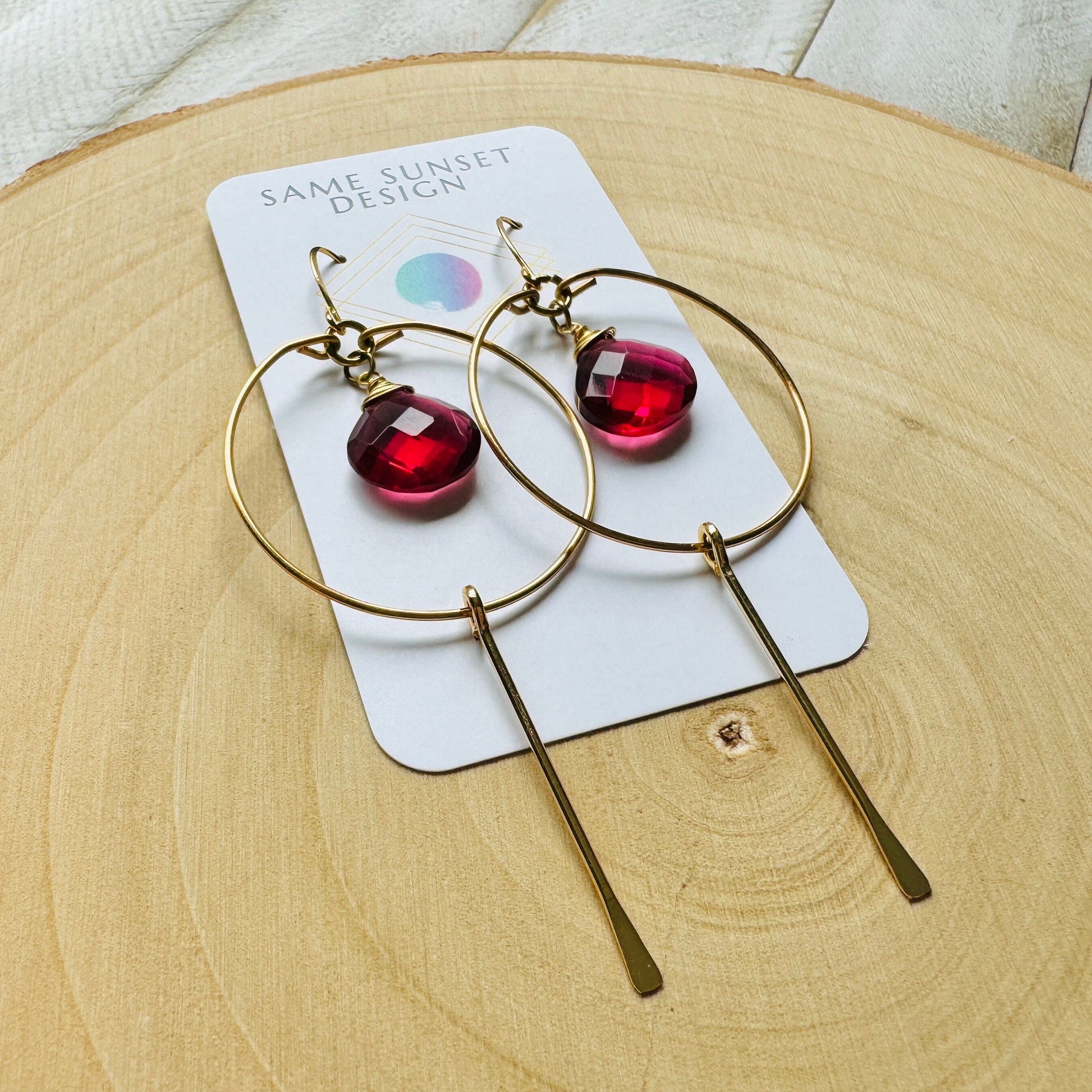Pink Tourmaline Earrings, Western Earrings Gold, Statement Earrings Boho, Wedding Jewelry for Brides, Unique Gifts for Women Birthday