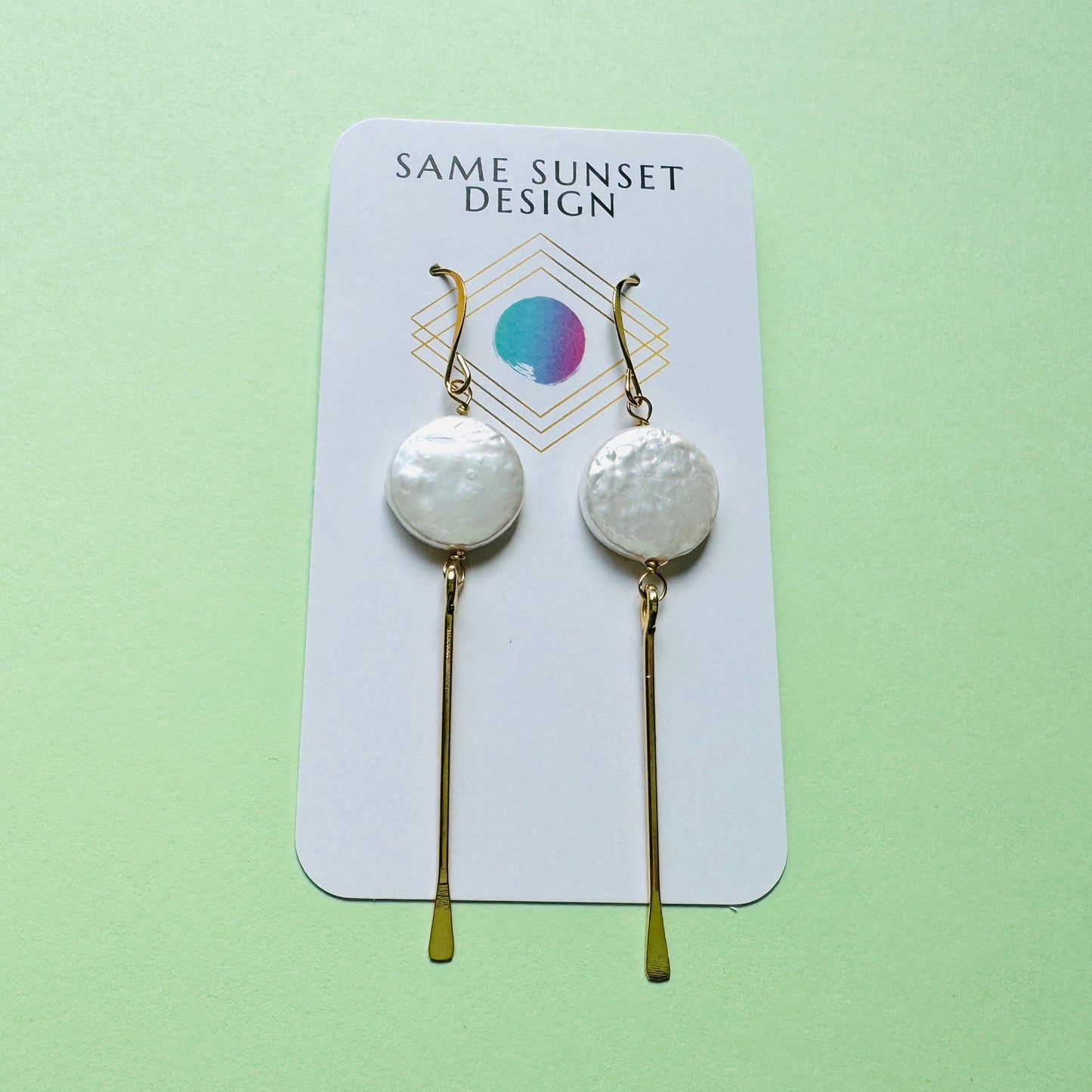 Pearl Earrings, Geometric Jewelry, Western Jewelry, Best Friend Birthday, Wedding Jewelry for Brides, Unique Birthday Gift for Mom, Boho