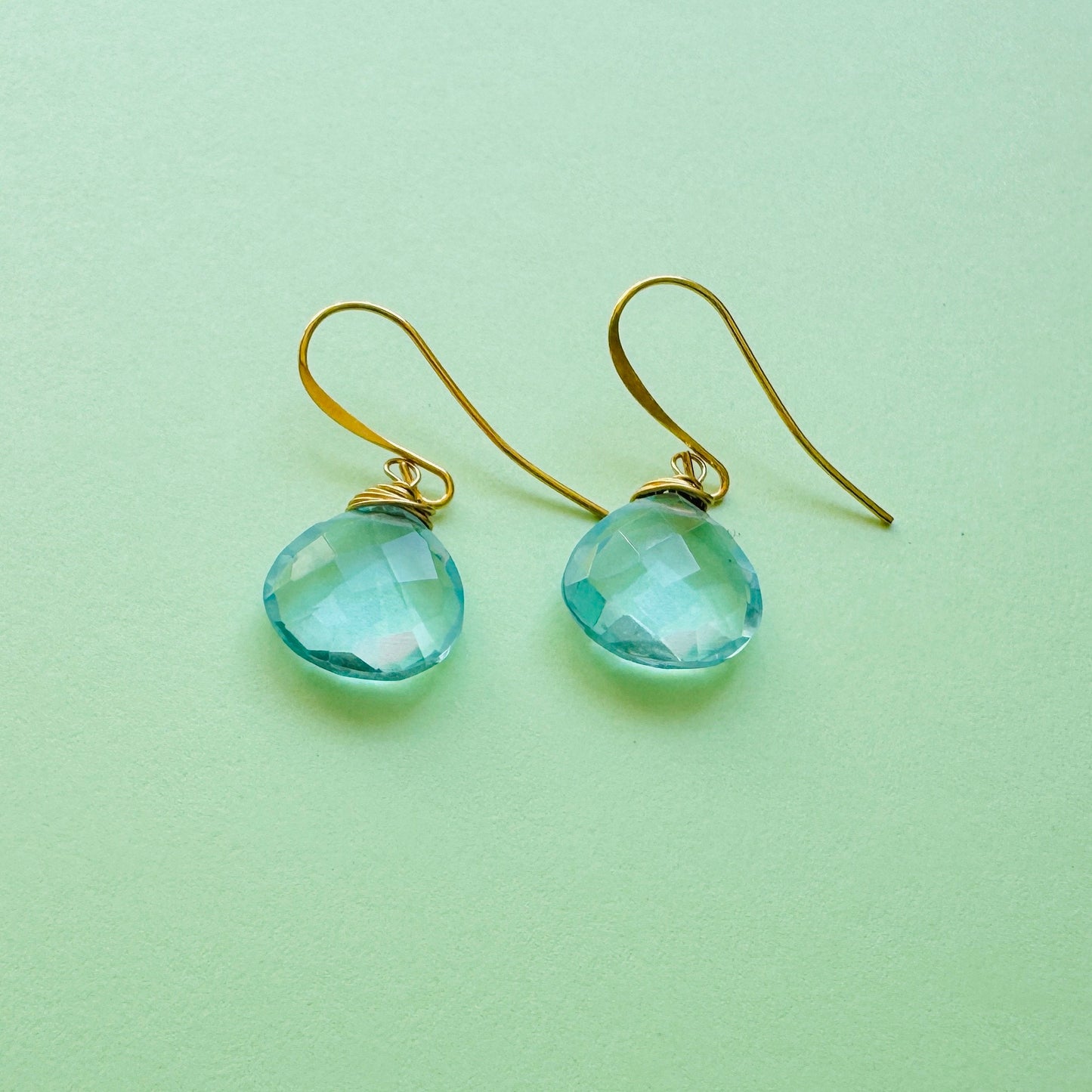 Topaz Earrings Dangle, Modern Chic Jewelry, Blue Earrings, Boho Jewelry for Bride, Unique Birthday Gift for Mom, Unique Gifts for Teachers