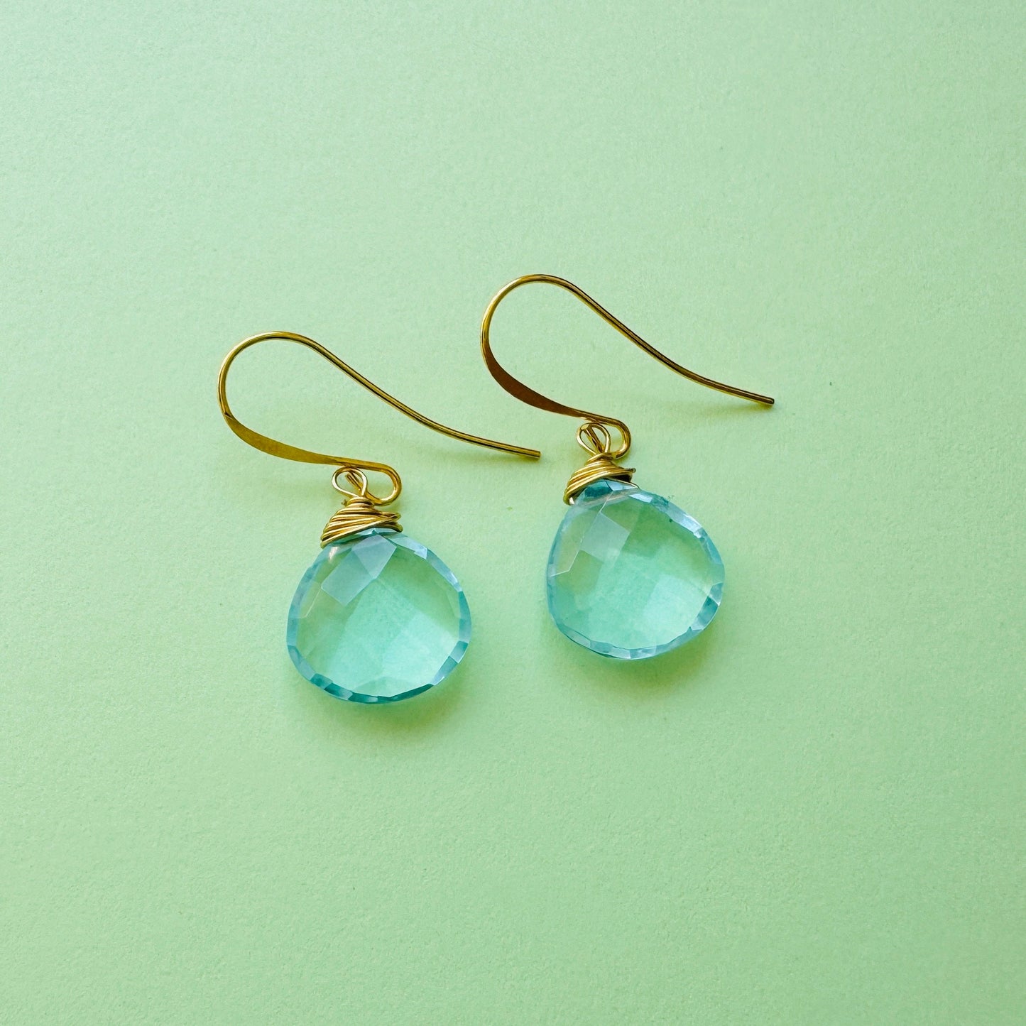 Topaz Earrings Dangle, Modern Chic Jewelry, Blue Earrings, Boho Jewelry for Bride, Unique Birthday Gift for Mom, Unique Gifts for Teachers