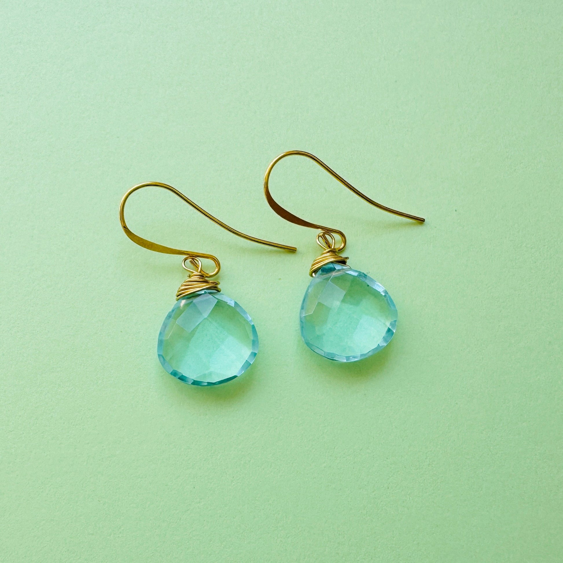 Topaz Earrings Dangle, Modern Chic Jewelry, Blue Earrings, Boho Jewelry for Bride, Unique Birthday Gift for Mom, Unique Gifts for Teachers