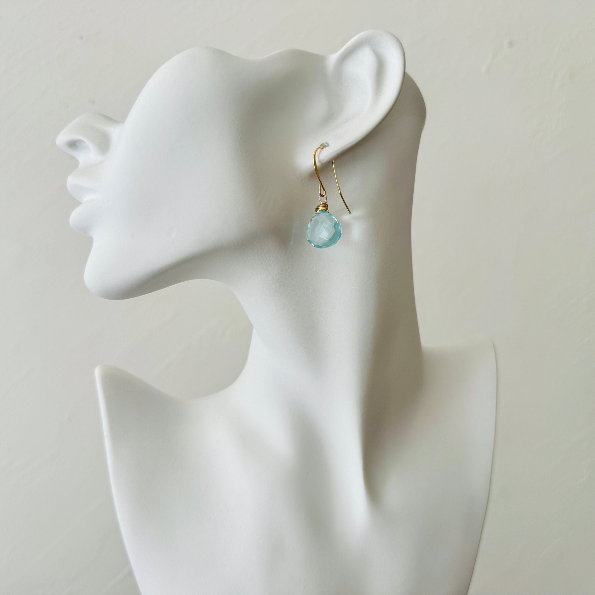Topaz Earrings Dangle, Modern Chic Jewelry, Blue Earrings, Boho Jewelry for Bride, Unique Birthday Gift for Mom, Unique Gifts for Teachers