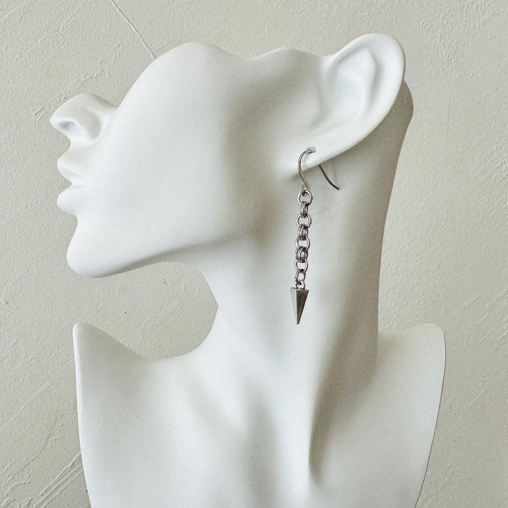 Spike Earrings, Silver Earrings, Trendy Earrings, Goth Punk Alternative Witchy Jewelry, Birthday Gift for Wife, College Gifts for Daughter