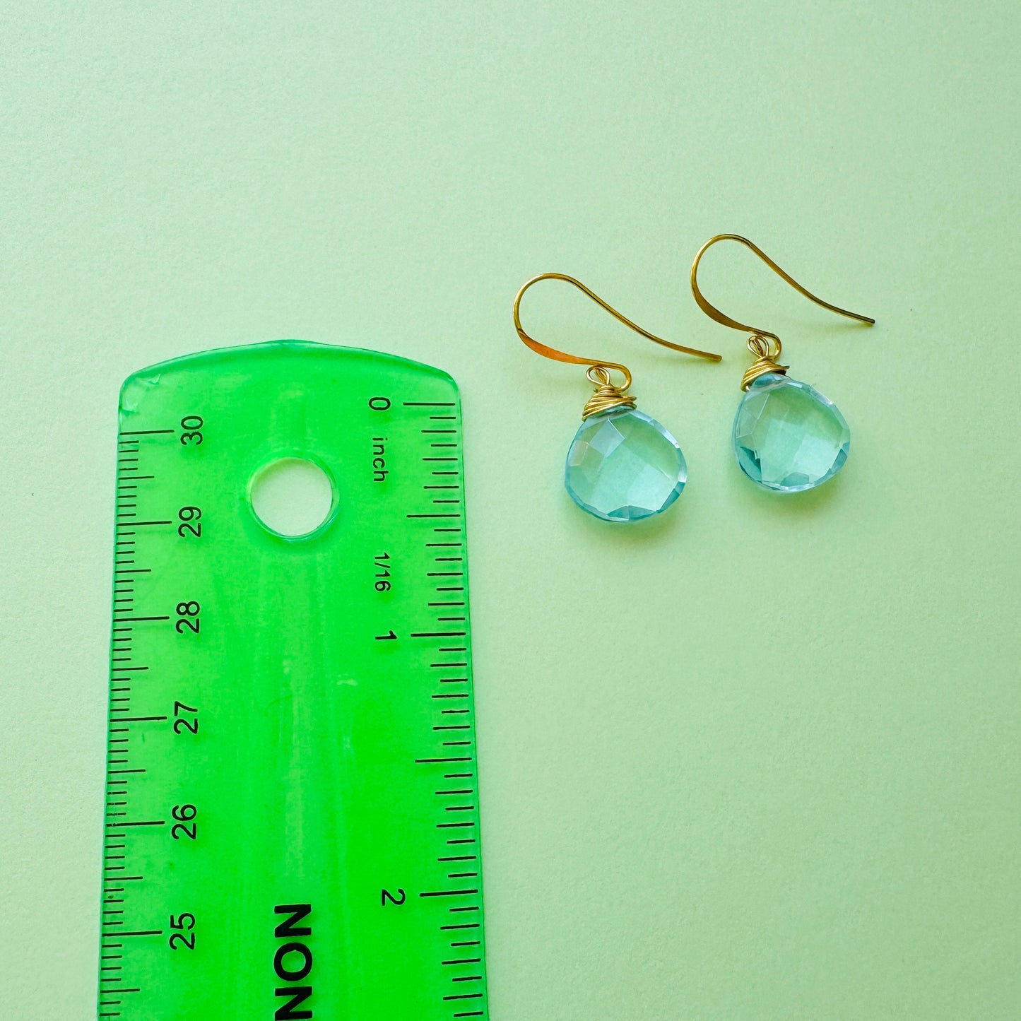 Topaz Earrings Dangle, Modern Chic Jewelry, Blue Earrings, Boho Jewelry for Bride, Unique Birthday Gift for Mom, Unique Gifts for Teachers