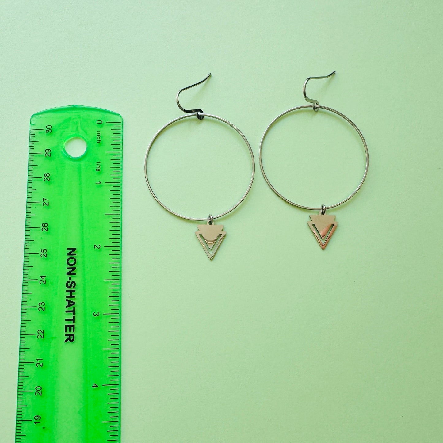 Hoop Earrings Silver, Goth Earrings Dangle, Best Friend Birthday Gifts for Her, Trendy Jewelry, Sweet 16 Gift for Daughter, Stainless Steel