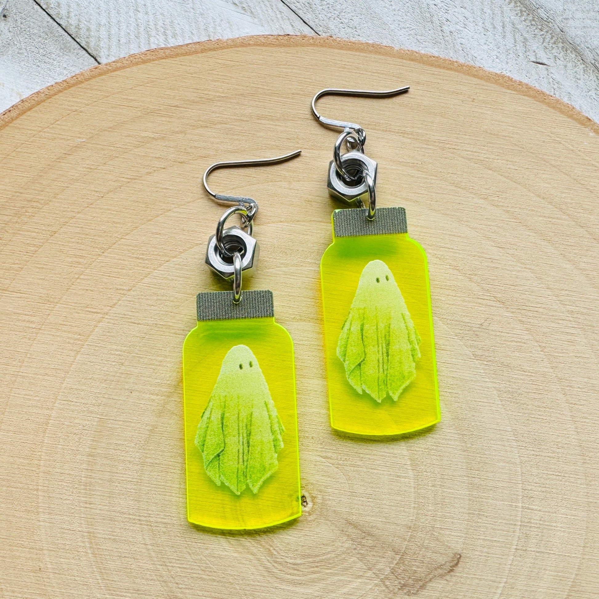 Ghost Earrings, Goth Earrings Men, Witchy Gifts, Halloween Spooky Earrings, Cute Halloween Gift for Teacher, Friend Gifts Ideas, Spooky Cute
