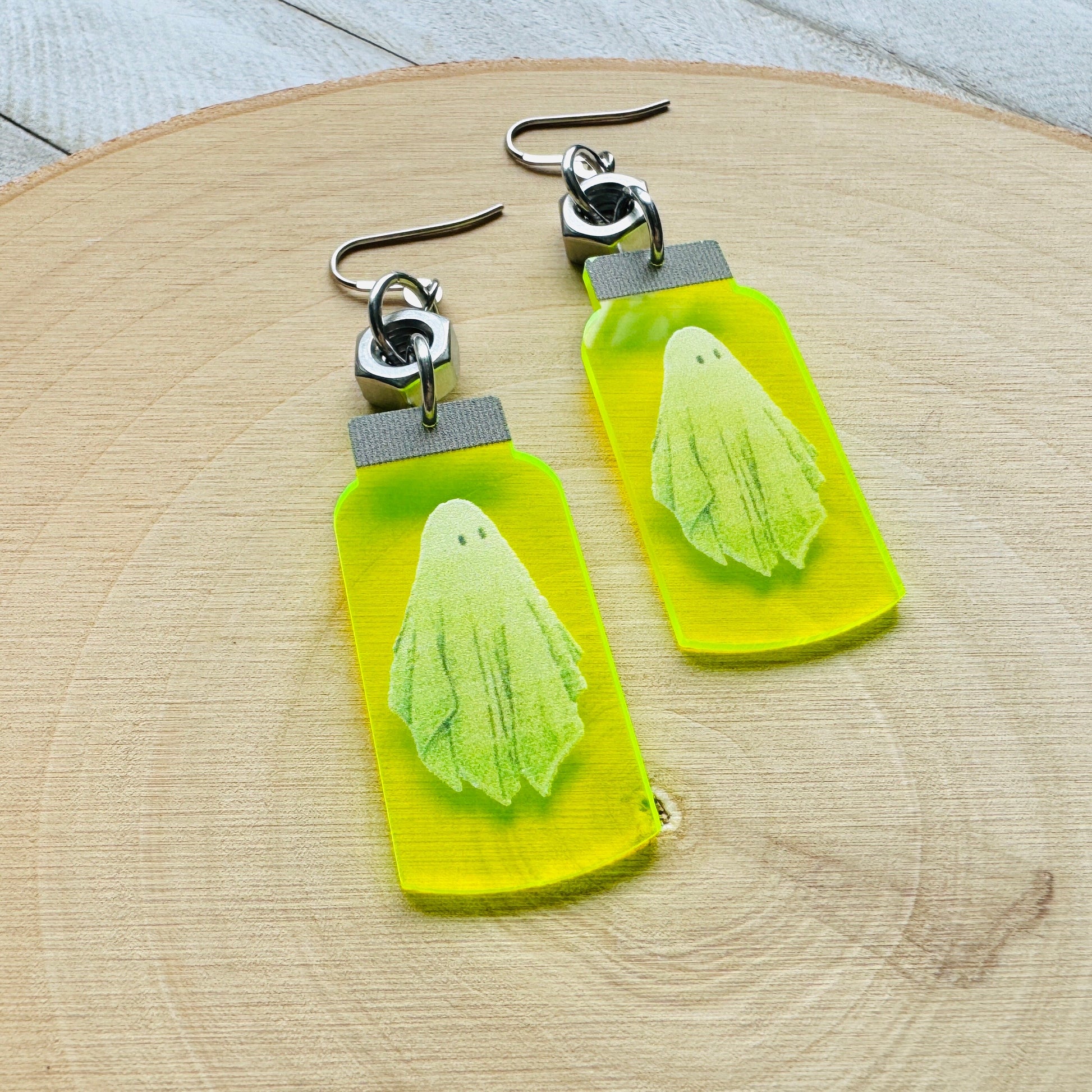 Ghost Earrings, Goth Earrings Men, Witchy Gifts, Halloween Spooky Earrings, Cute Halloween Gift for Teacher, Friend Gifts Ideas, Spooky Cute