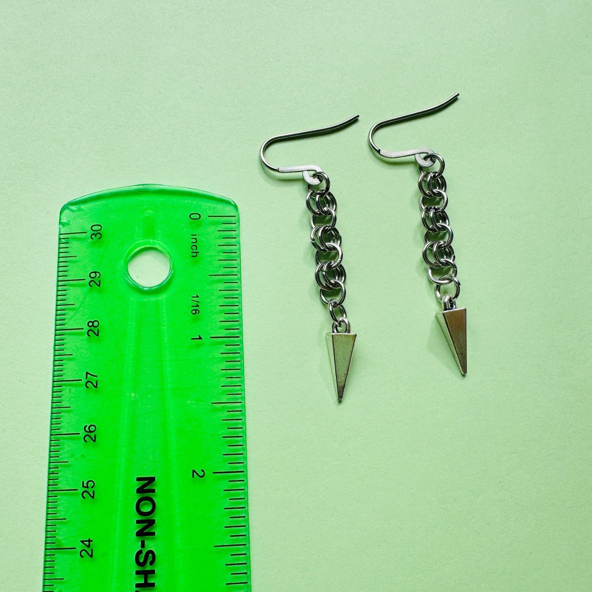Spike Earrings, Silver Earrings, Trendy Earrings, Goth Punk Alternative Witchy Jewelry, Birthday Gift for Wife, College Gifts for Daughter