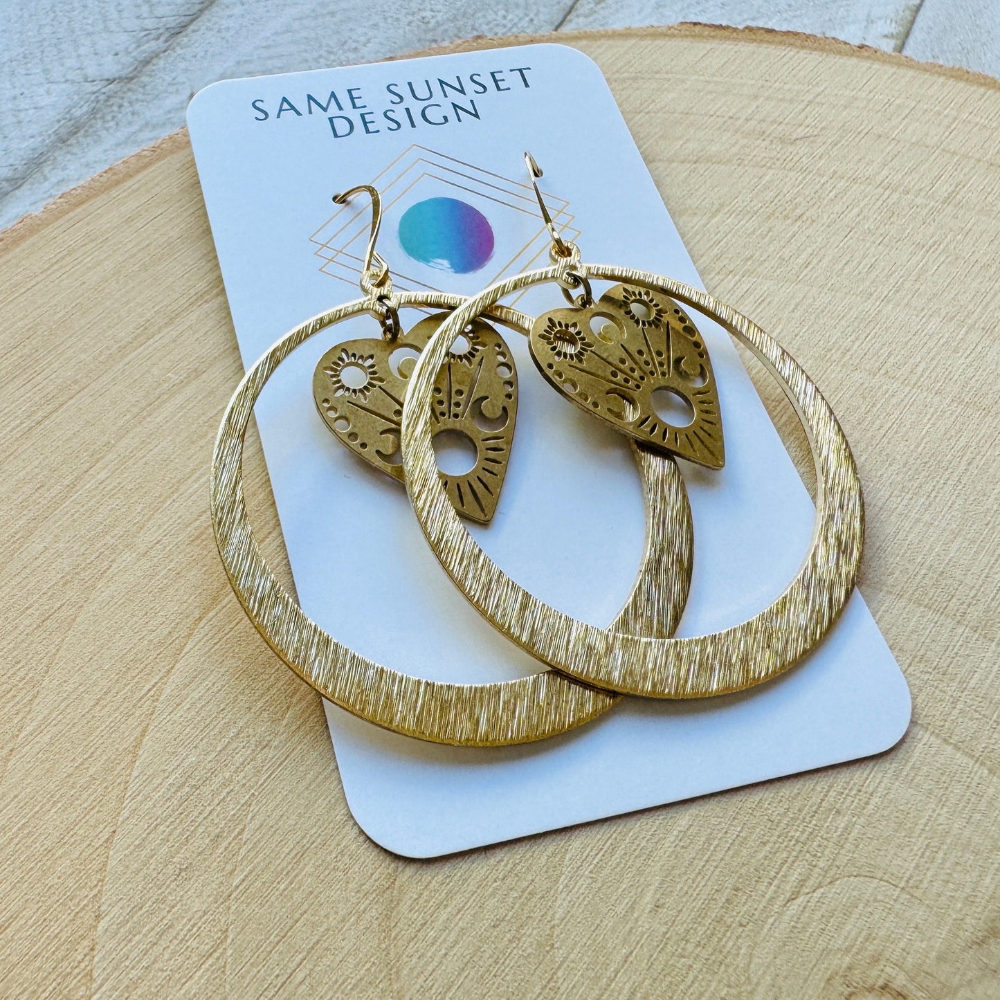 Planchette Earrings, Geometric Earrings, Creepy Cute Jewelry, Boho Earrings, Witchy Earrings, Halloween Gift for Women, BFF Birthday Gift