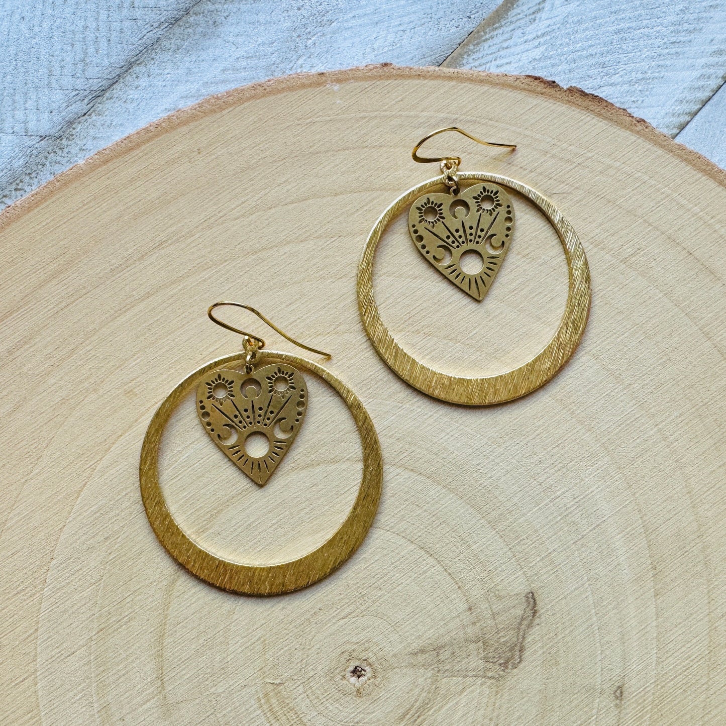 Planchette Earrings, Geometric Earrings, Creepy Cute Jewelry, Boho Earrings, Witchy Earrings, Halloween Gift for Women, BFF Birthday Gift