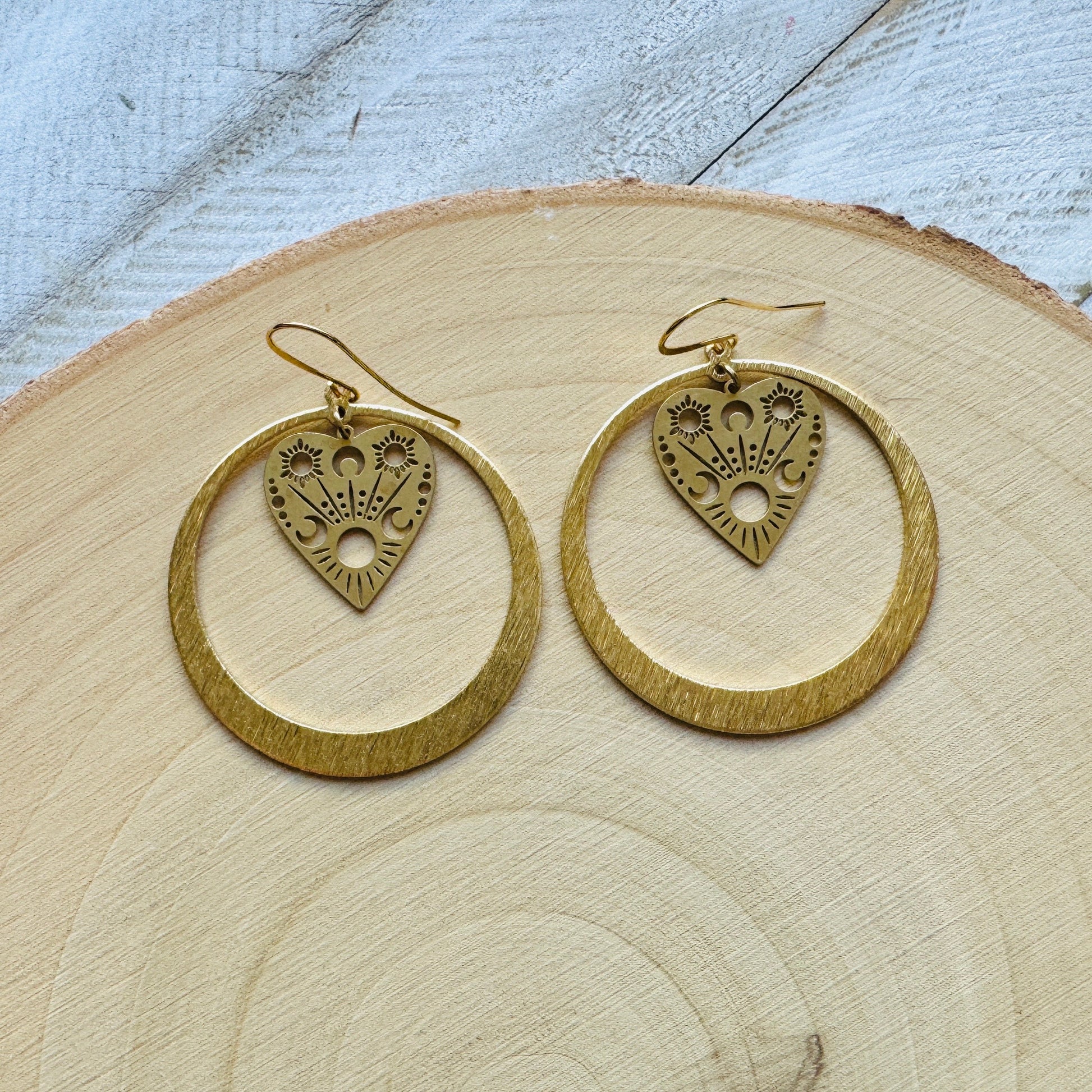 Planchette Earrings, Geometric Earrings, Creepy Cute Jewelry, Boho Earrings, Witchy Earrings, Halloween Gift for Women, BFF Birthday Gift
