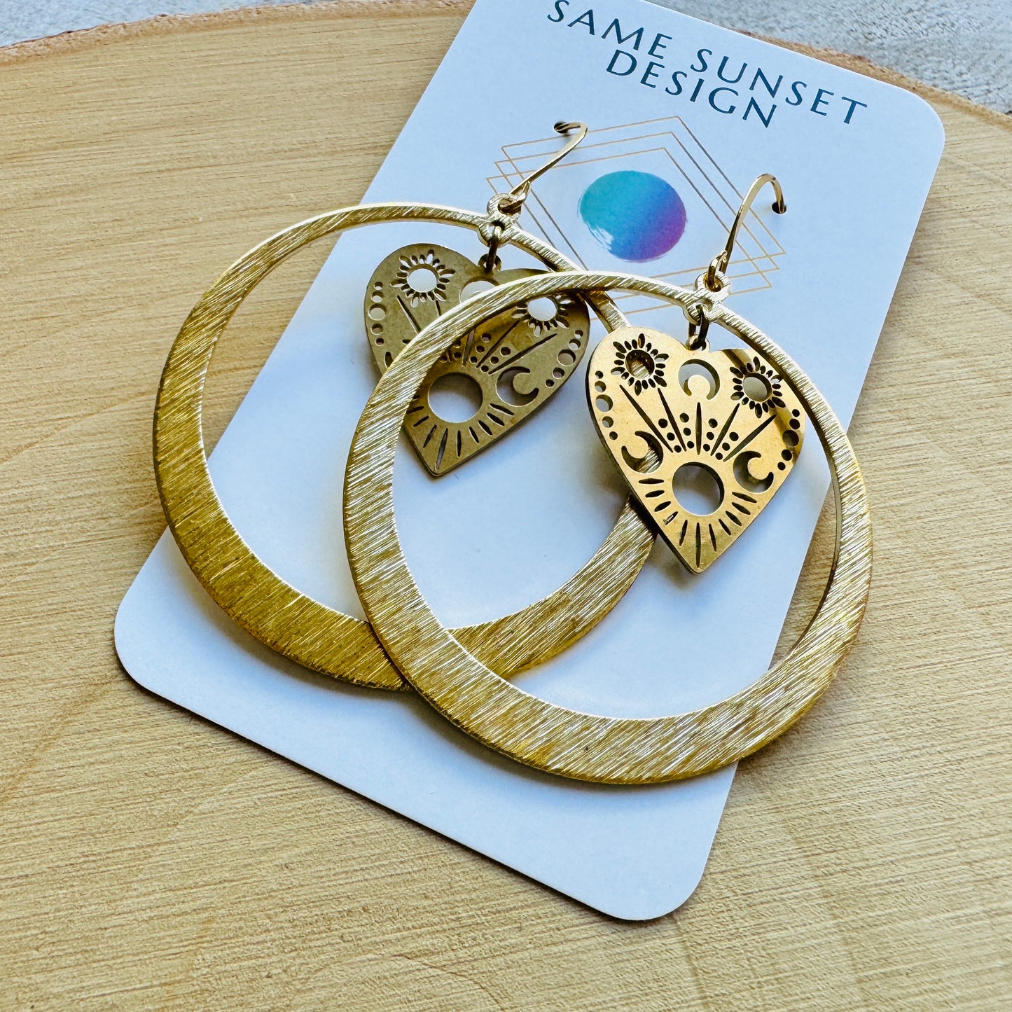 Planchette Earrings, Geometric Earrings, Creepy Cute Jewelry, Boho Earrings, Witchy Earrings, Halloween Gift for Women, BFF Birthday Gift