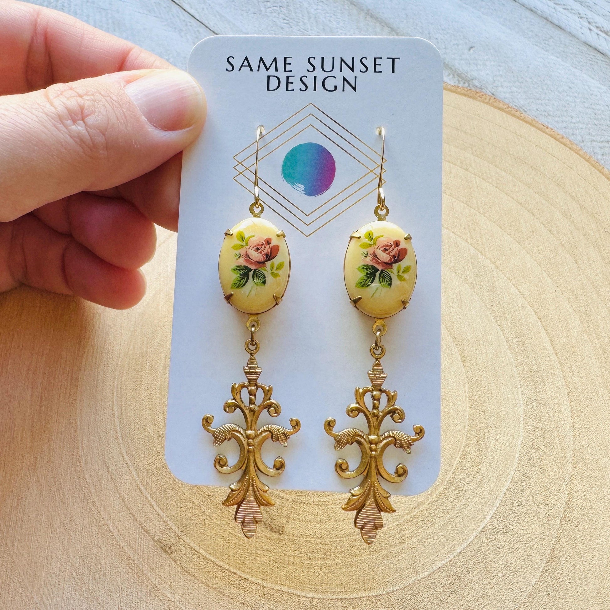 Flower Earrings, Fairycore Earrings, Earrings for Wedding Day, Cottagecore Jewelry, Unique Christmas Gifts for Friends, Sweet 16 Gift