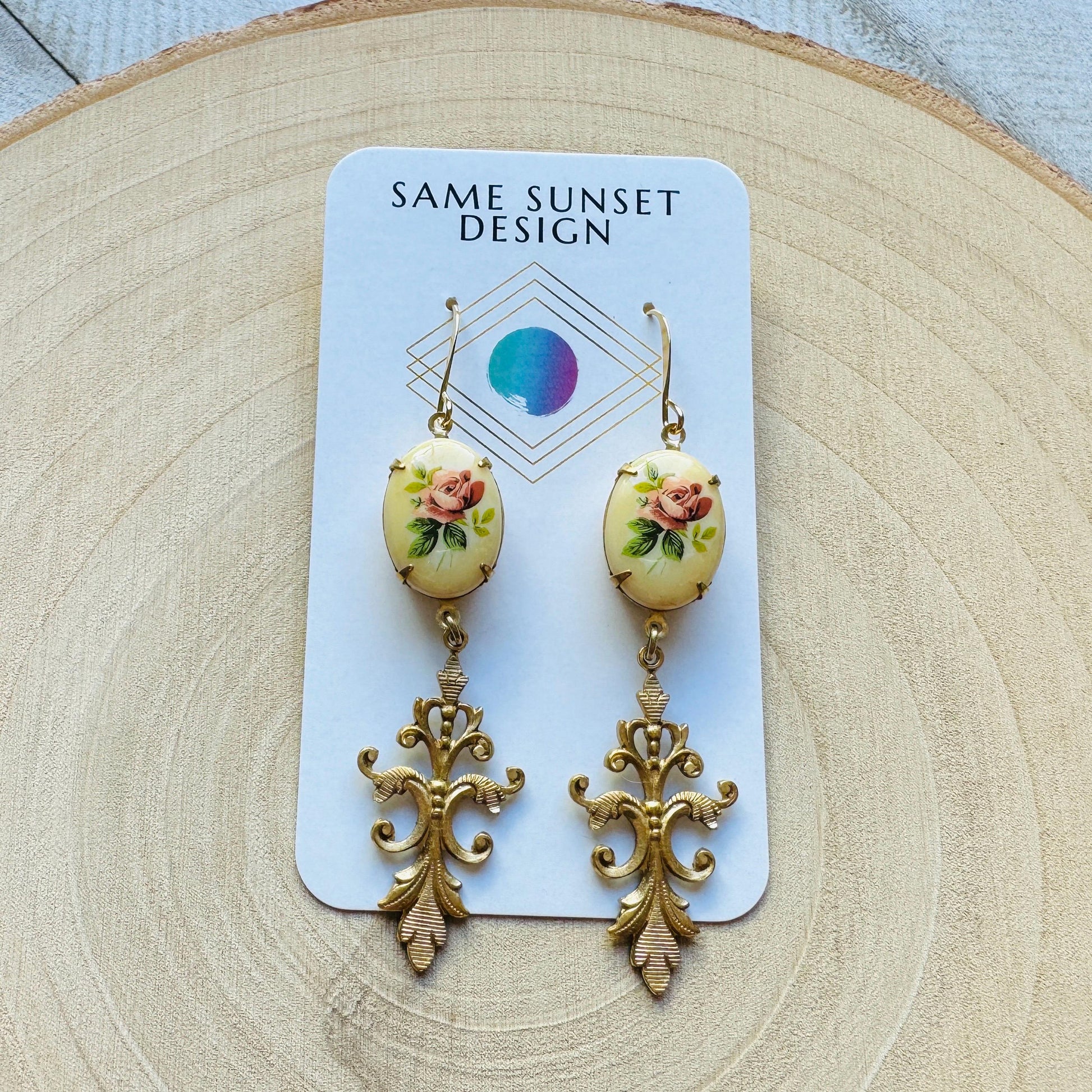 Flower Earrings, Fairycore Earrings, Earrings for Wedding Day, Cottagecore Jewelry, Unique Christmas Gifts for Friends, Sweet 16 Gift