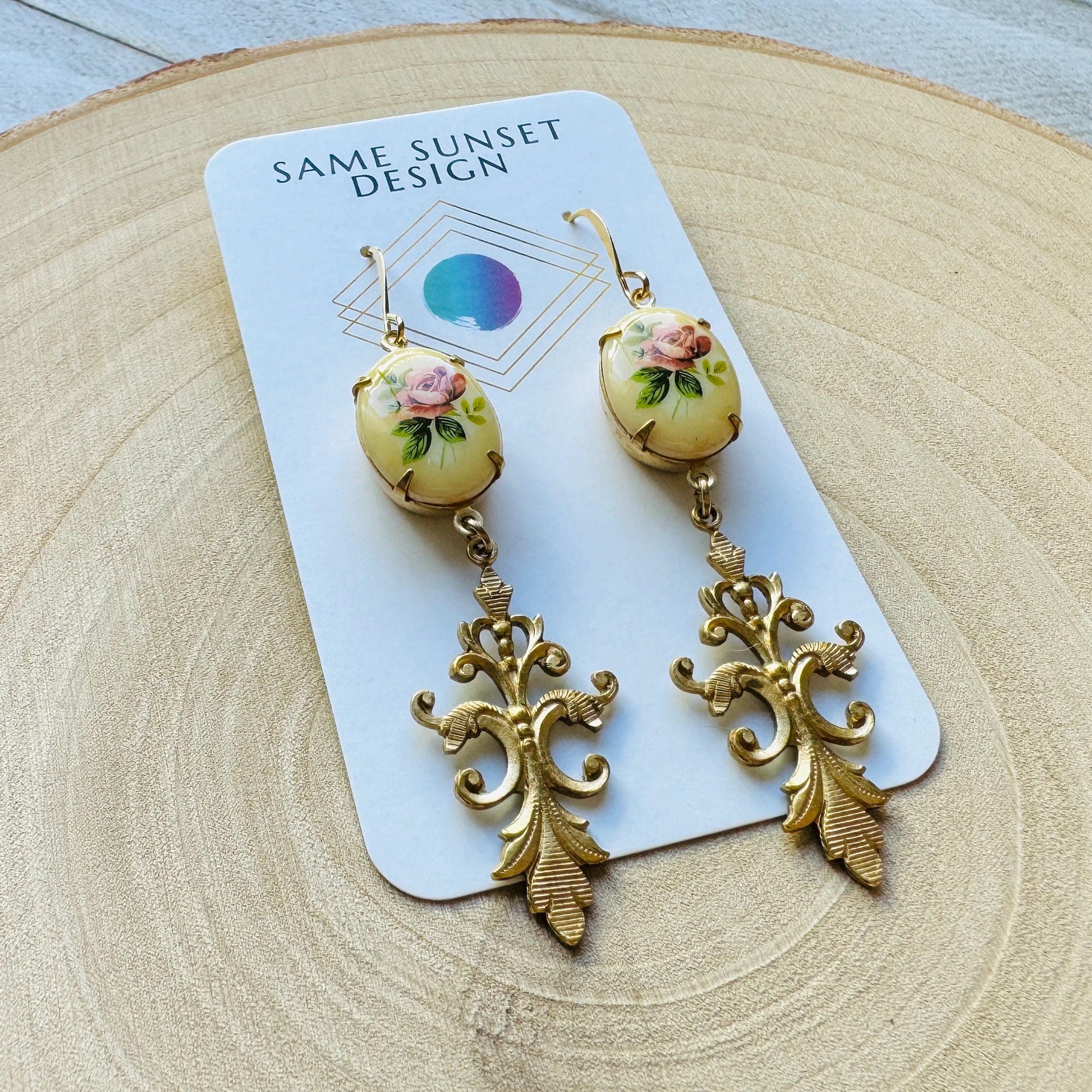 Flower Earrings, Fairycore Earrings, Earrings for Wedding Day, Cottagecore Jewelry, Unique Christmas Gifts for Friends, Sweet 16 Gift