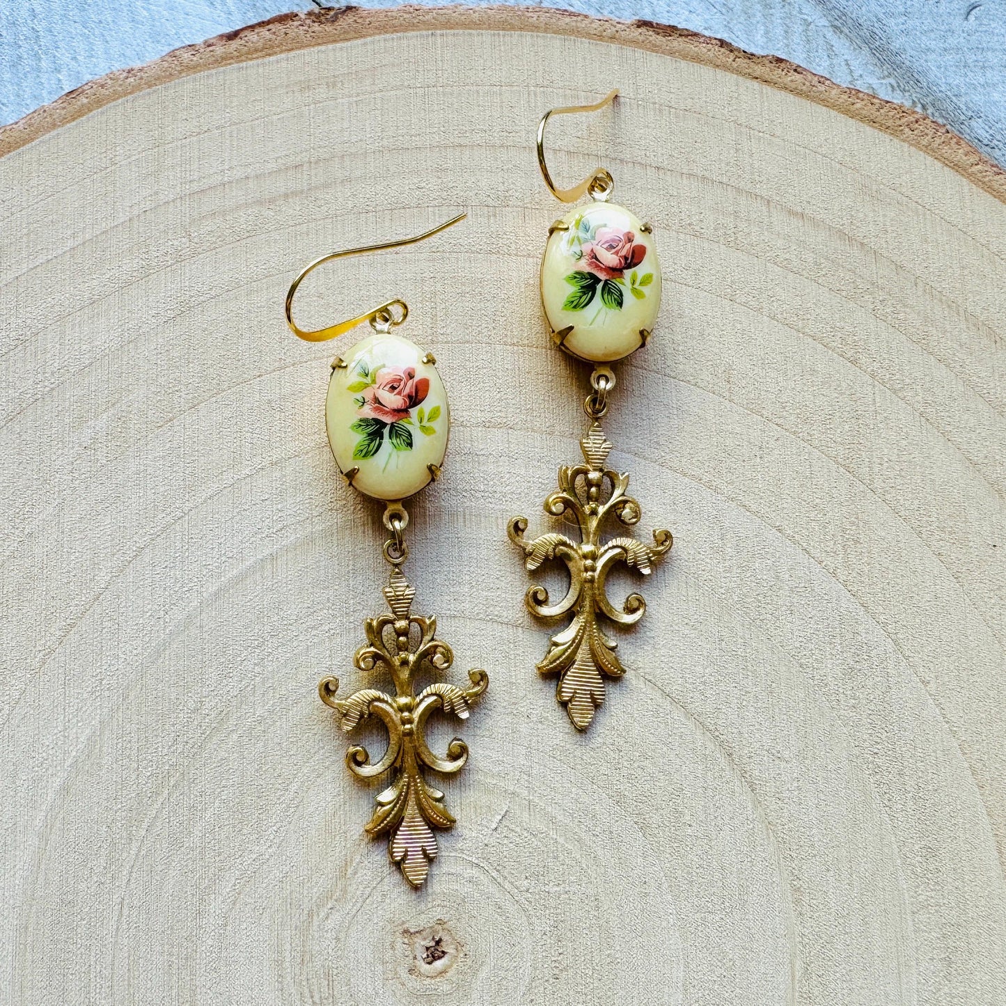 Flower Earrings, Fairycore Earrings, Earrings for Wedding Day, Cottagecore Jewelry, Unique Christmas Gifts for Friends, Sweet 16 Gift