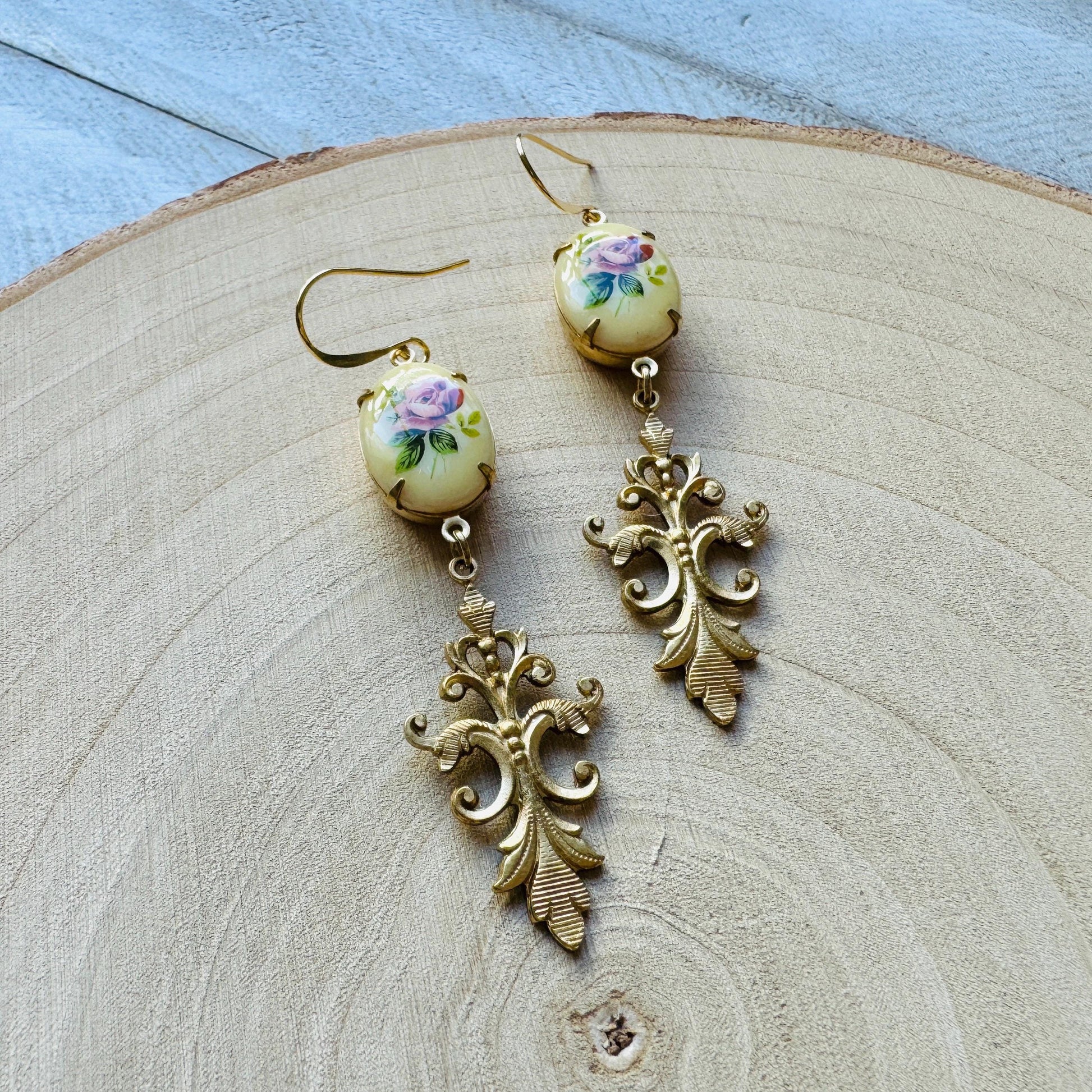 Flower Earrings, Fairycore Earrings, Earrings for Wedding Day, Cottagecore Jewelry, Unique Christmas Gifts for Friends, Sweet 16 Gift