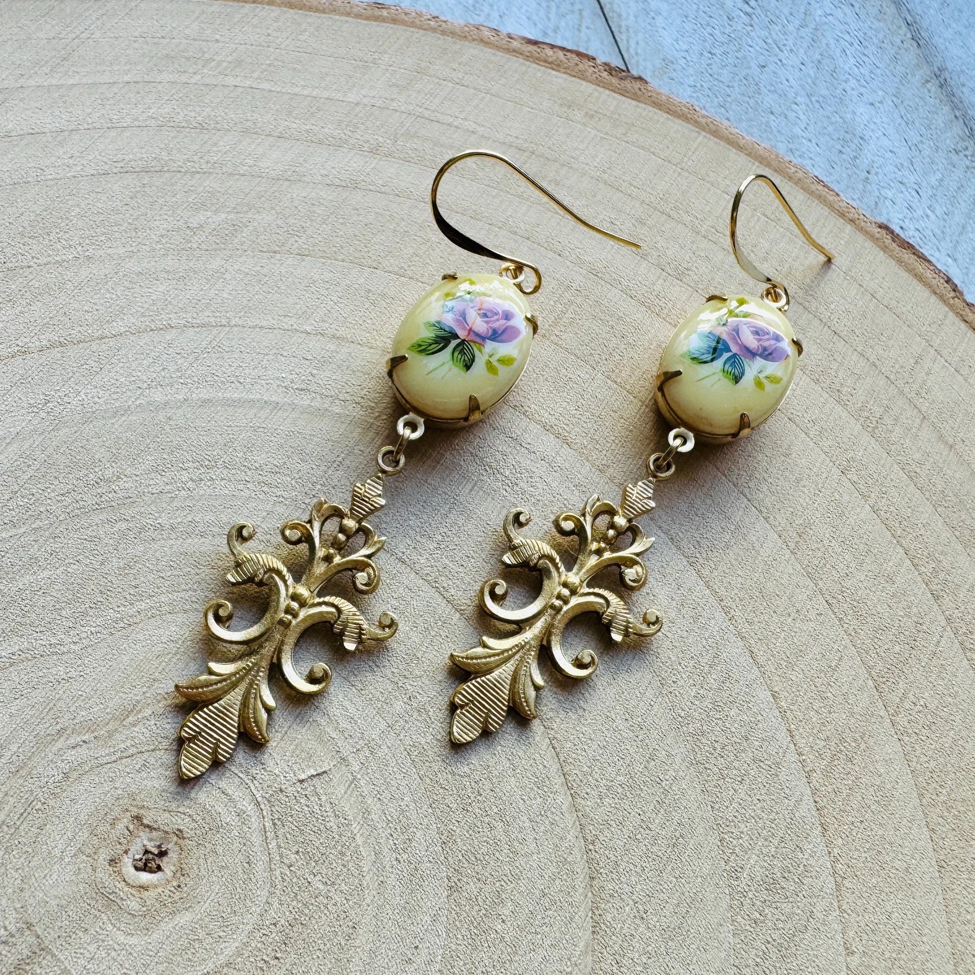 Flower Earrings, Fairycore Earrings, Earrings for Wedding Day, Cottagecore Jewelry, Unique Christmas Gifts for Friends, Sweet 16 Gift