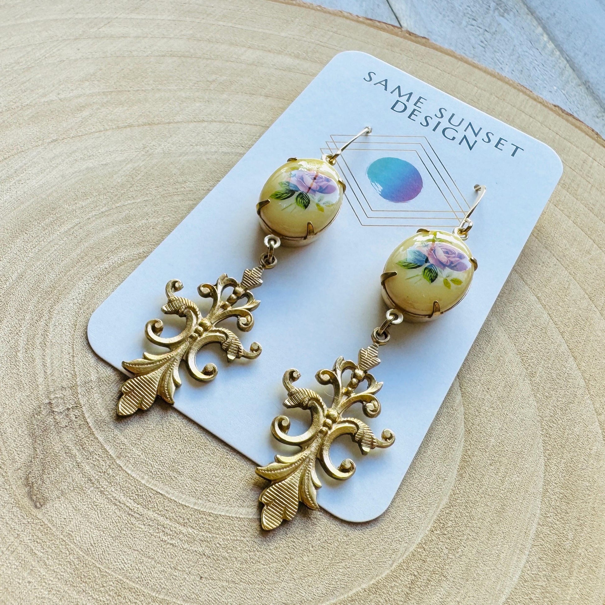 Flower Earrings, Fairycore Earrings, Earrings for Wedding Day, Cottagecore Jewelry, Unique Christmas Gifts for Friends, Sweet 16 Gift