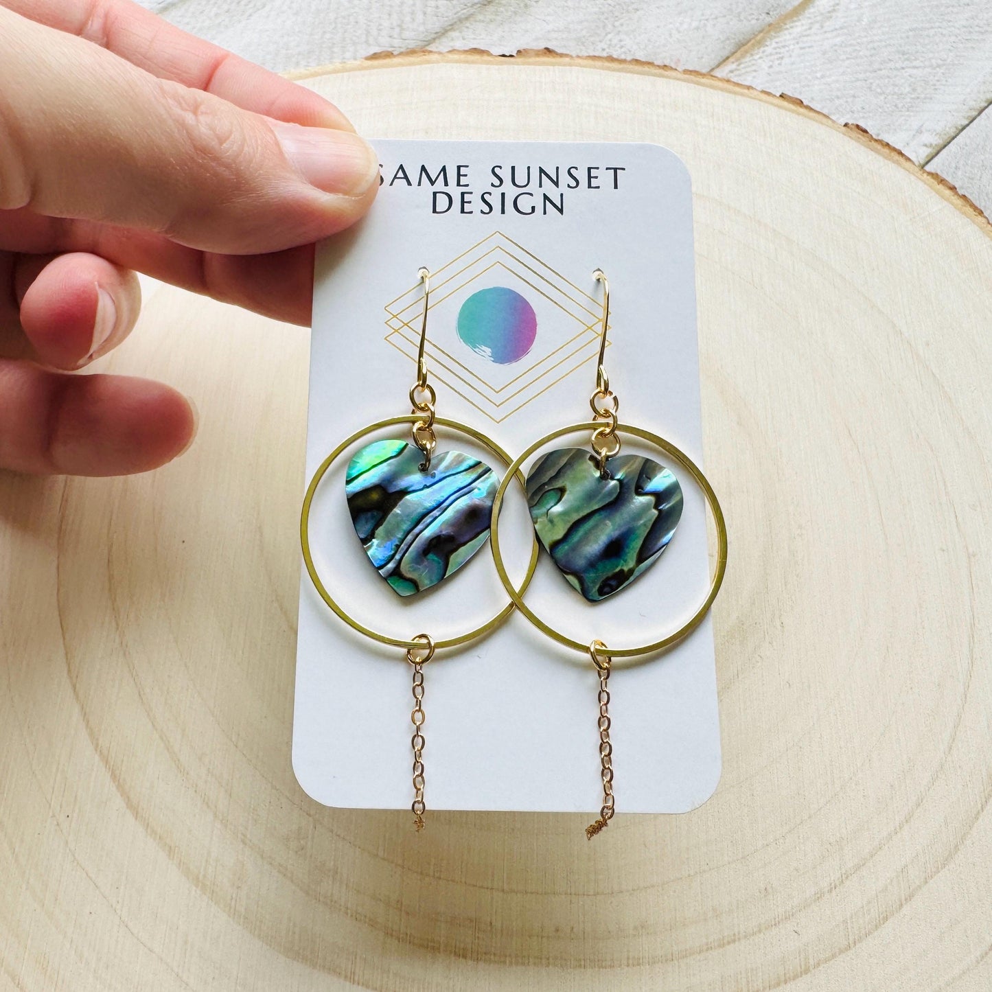 Abalone Earrings, Heart Earrings Gold, Best Friend Birthday Gift, Best Friend Valentines Gift, Love Gifts for Daughter, Gold Hoops