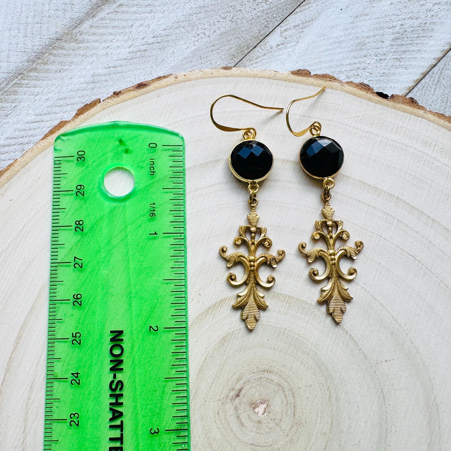 Onyx Earrings Dangle, Wanderlust Jewelry, Statement Earrings Boho, Unique Gifts for Women, Valentines Gift for Her Jewelry, Witchy Gifts